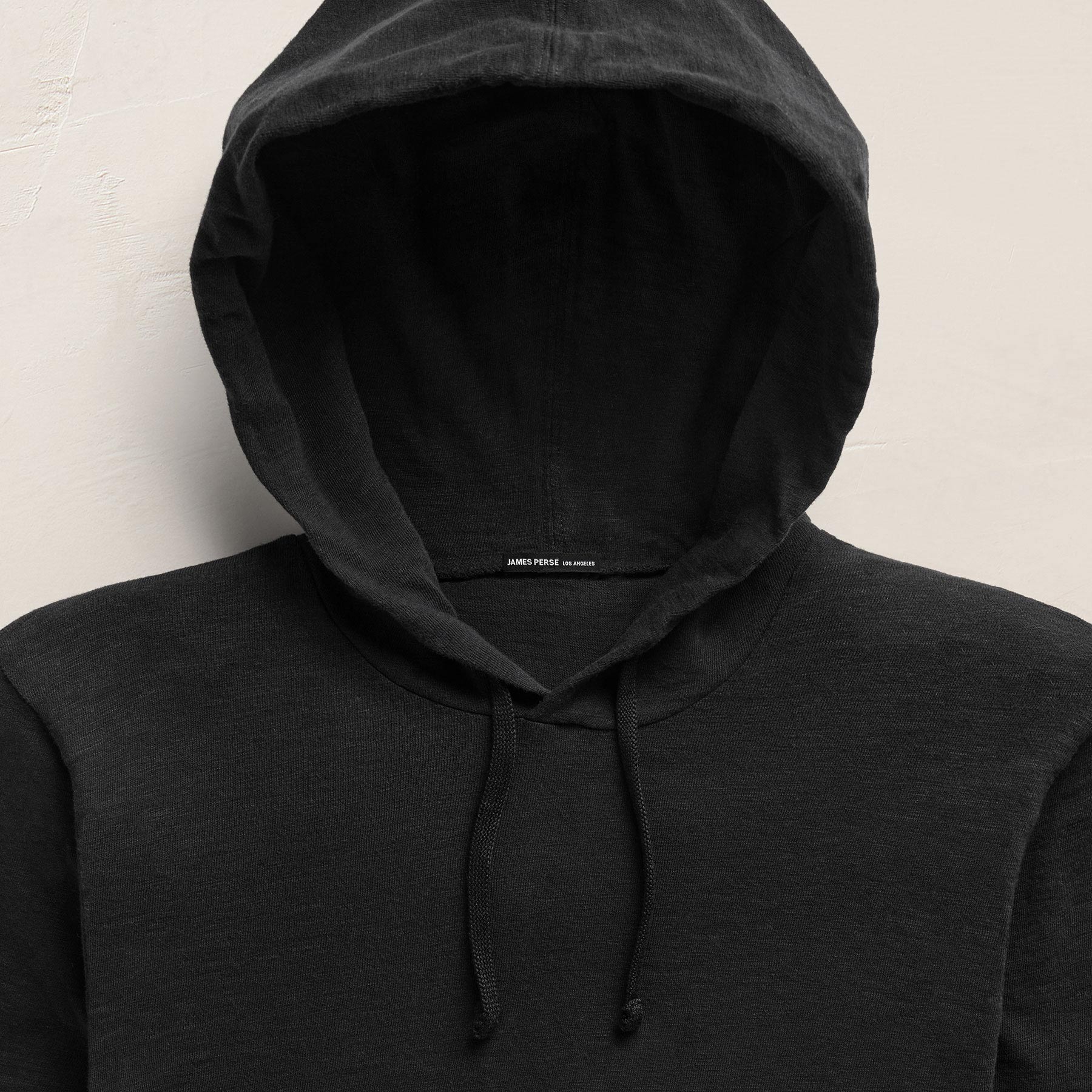 Cotton Slub Hoodie - Black