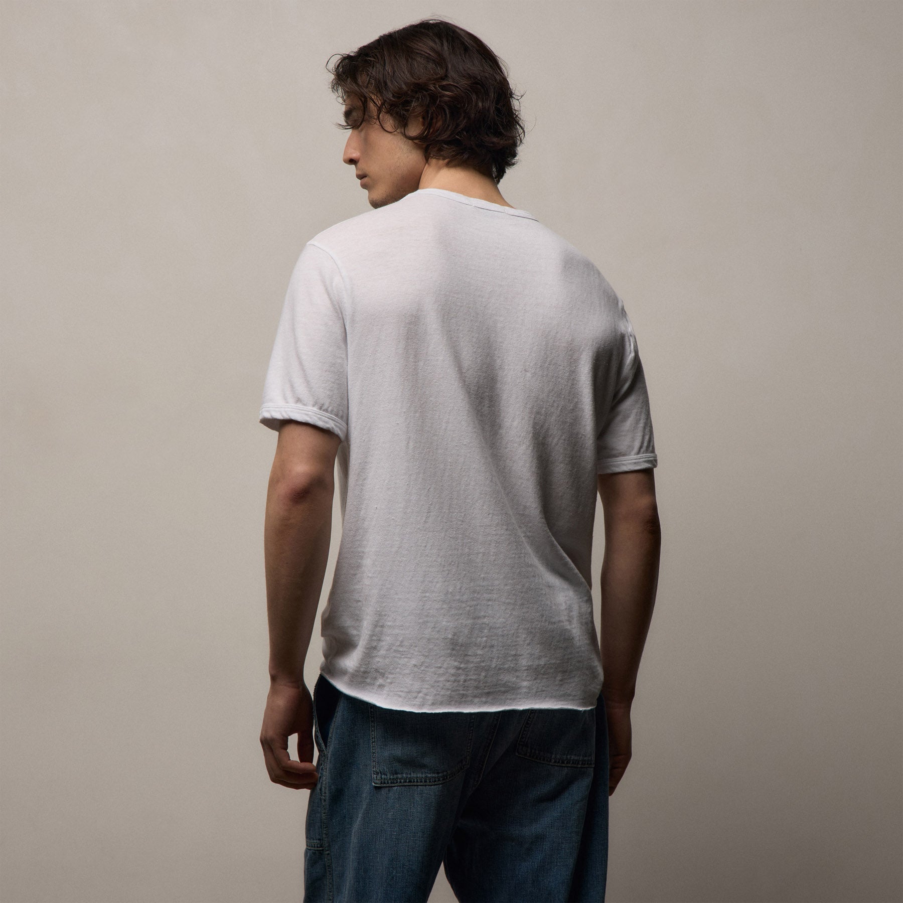 Slub Jersey Short Sleeve Crew - White