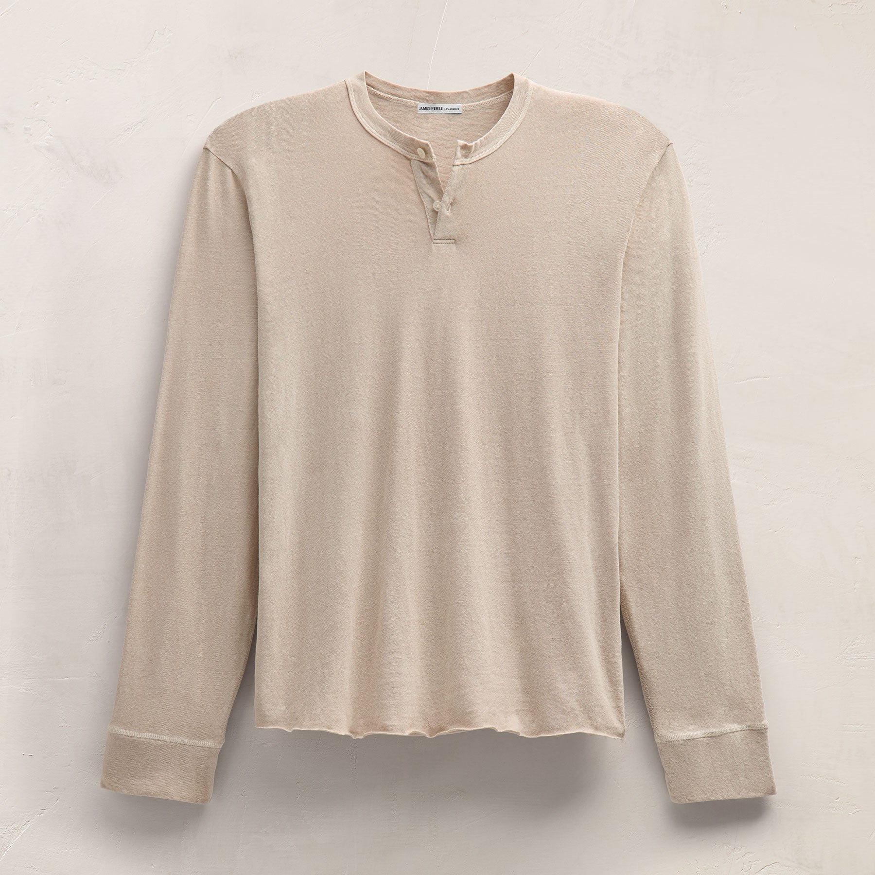 Slub Jersey Long Sleeve Henley - Stone Pigment