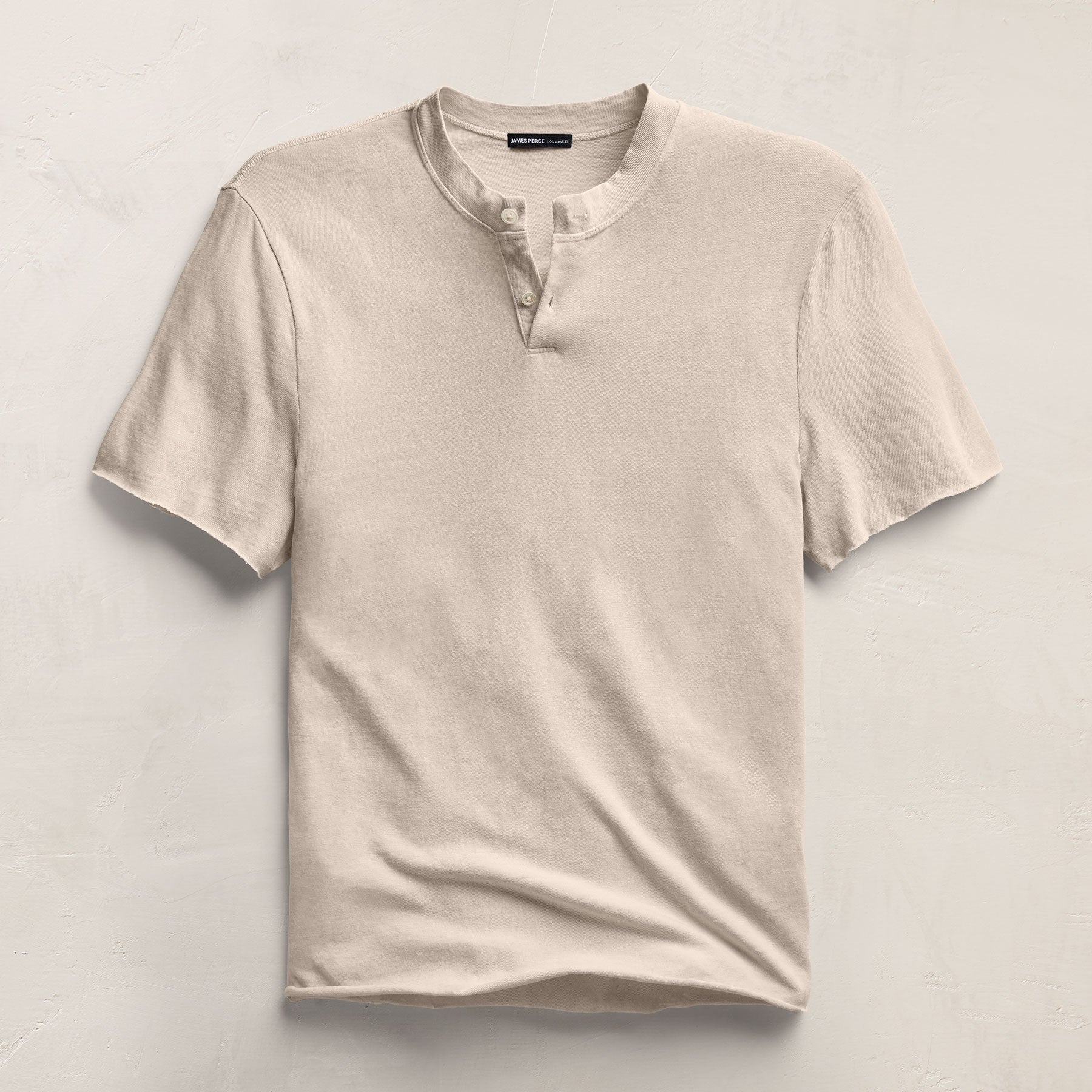 Slub Jersey Short Sleeve Henley - Pearl Pigment