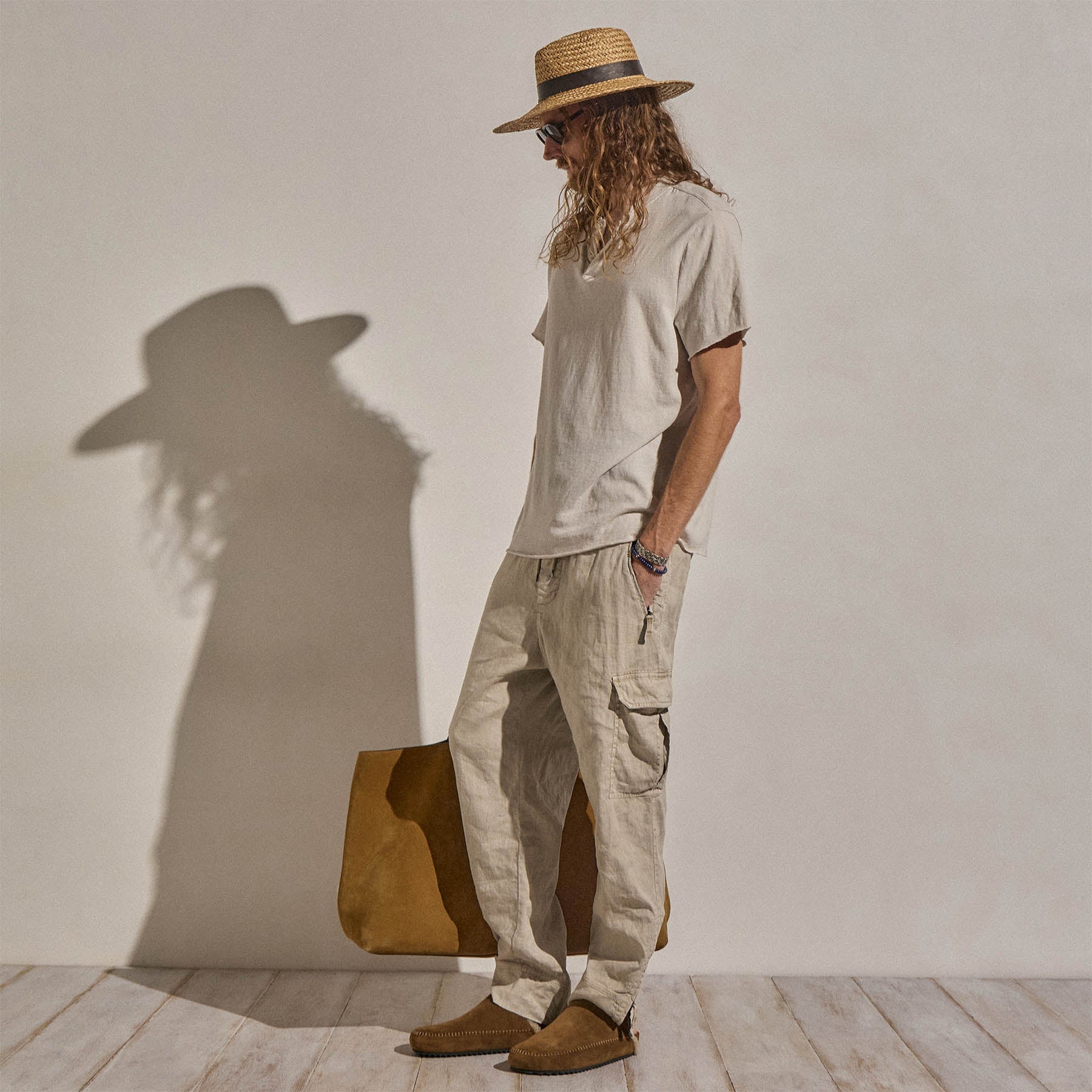 Slub Jersey Short Sleeve Henley - Pearl Pigment