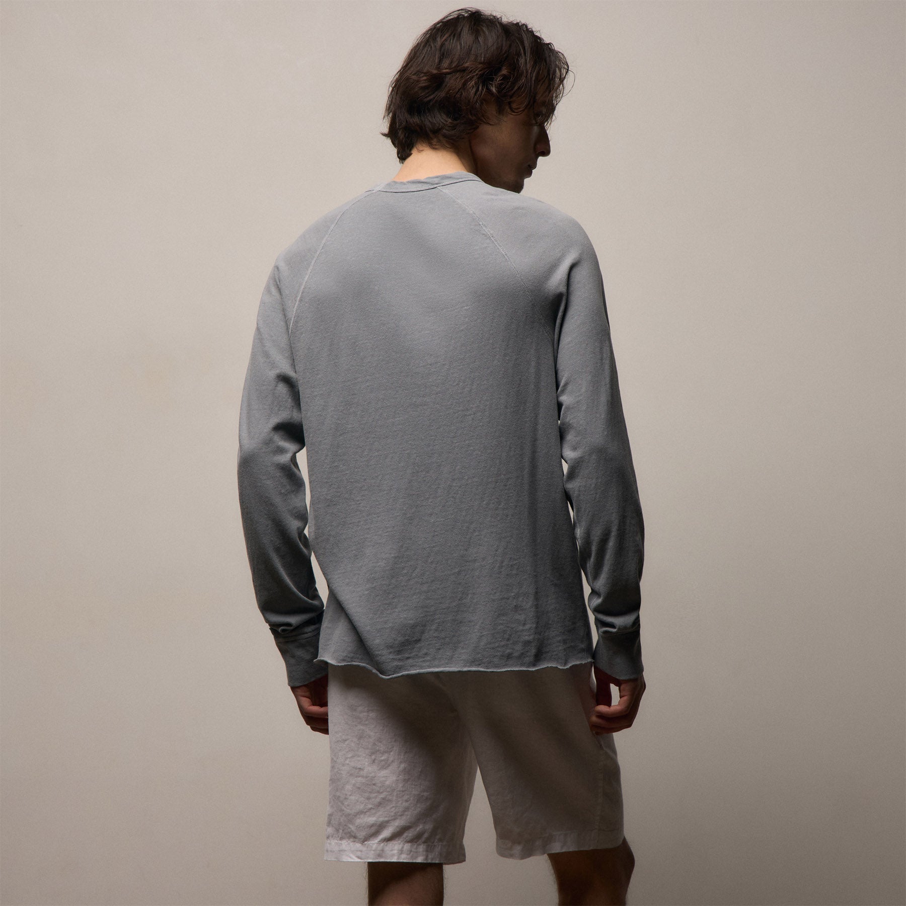 Slub Jersey Long Sleeve Raglan Crew - Ore Pigment