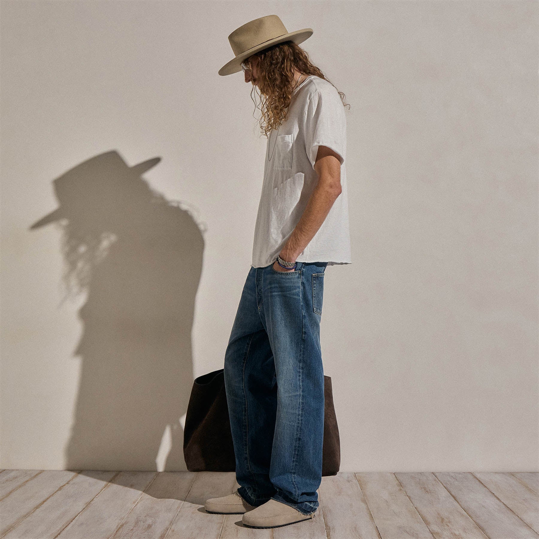 Slub Jersey Pocket Tee - White