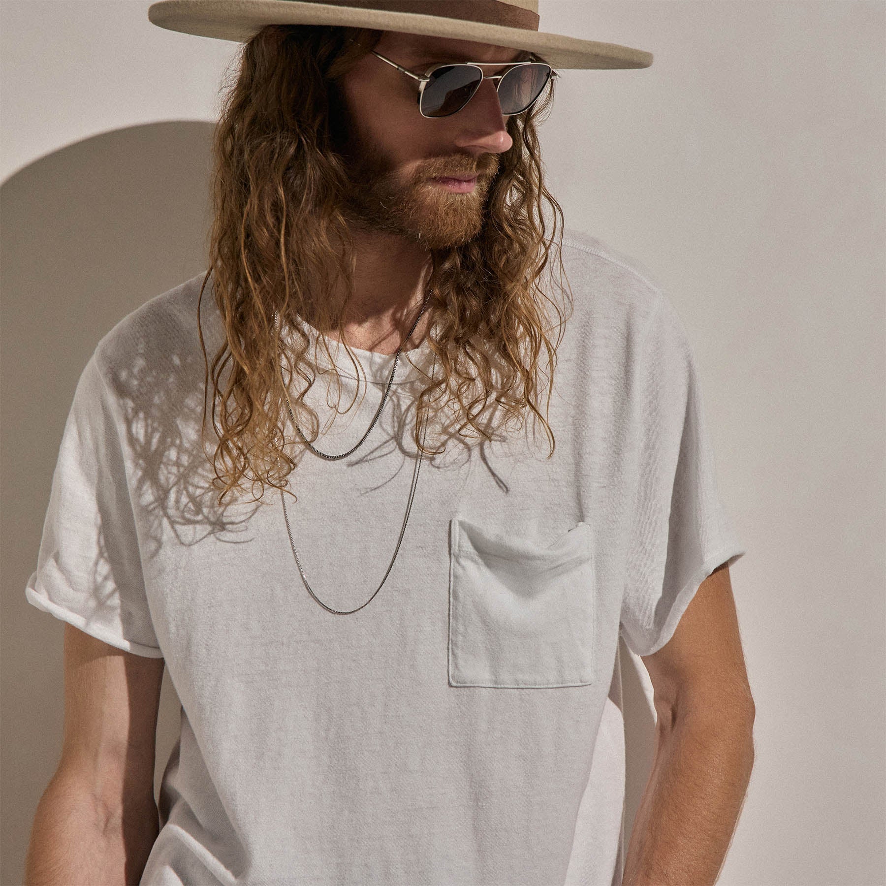 Slub Jersey Pocket Tee - White