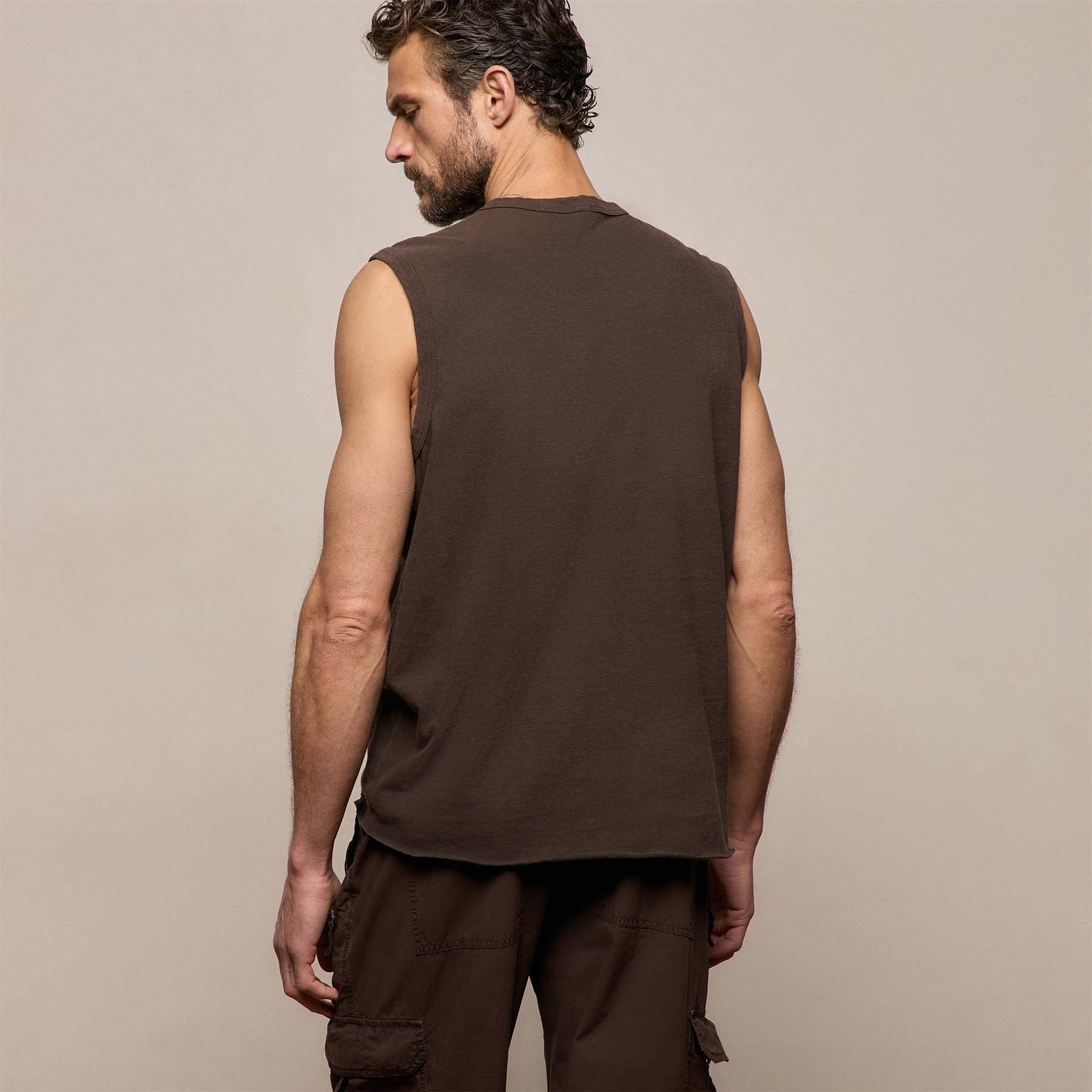 Slub Jersey Tank - Bark Pigment