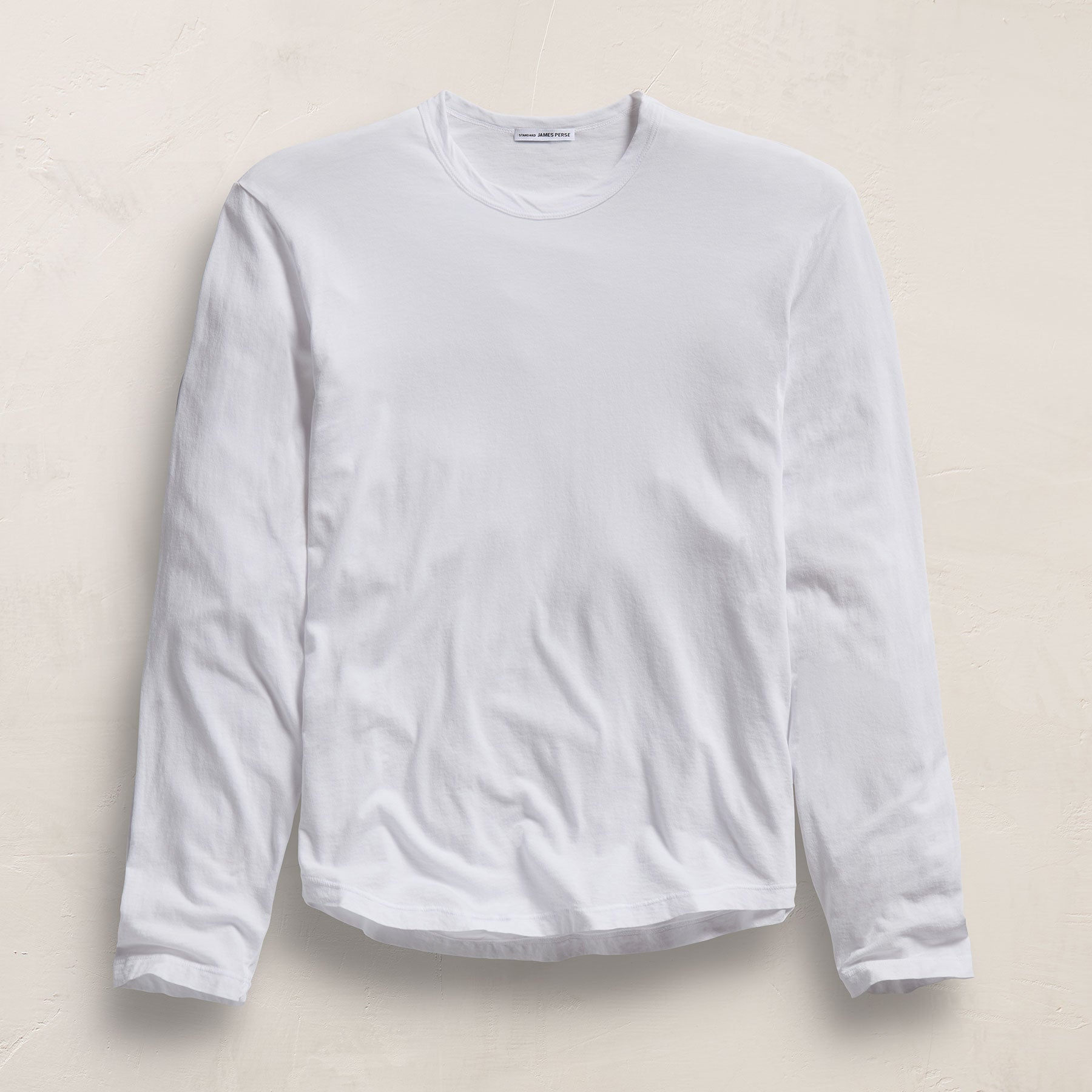 Shirttail Hem Crew - White