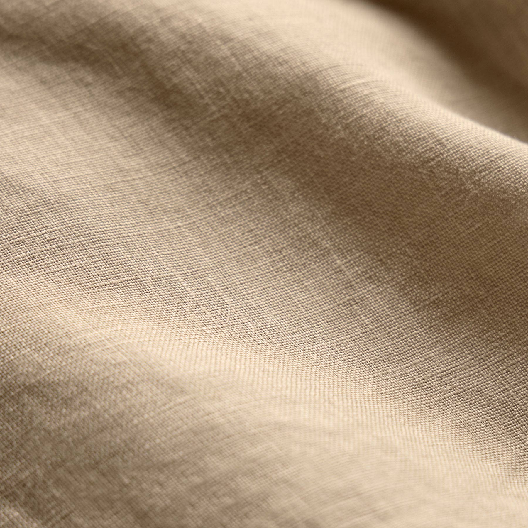 Lightweight Linen Short Sleeve Shirt - Light Khaki Pigment