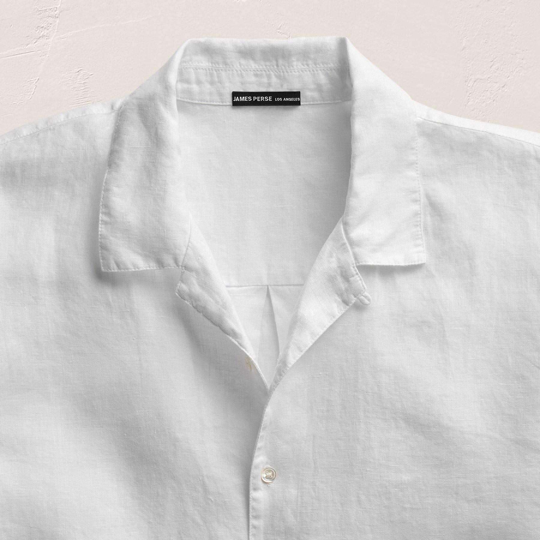 Lightweight Linen Short Sleeve Shirt - White