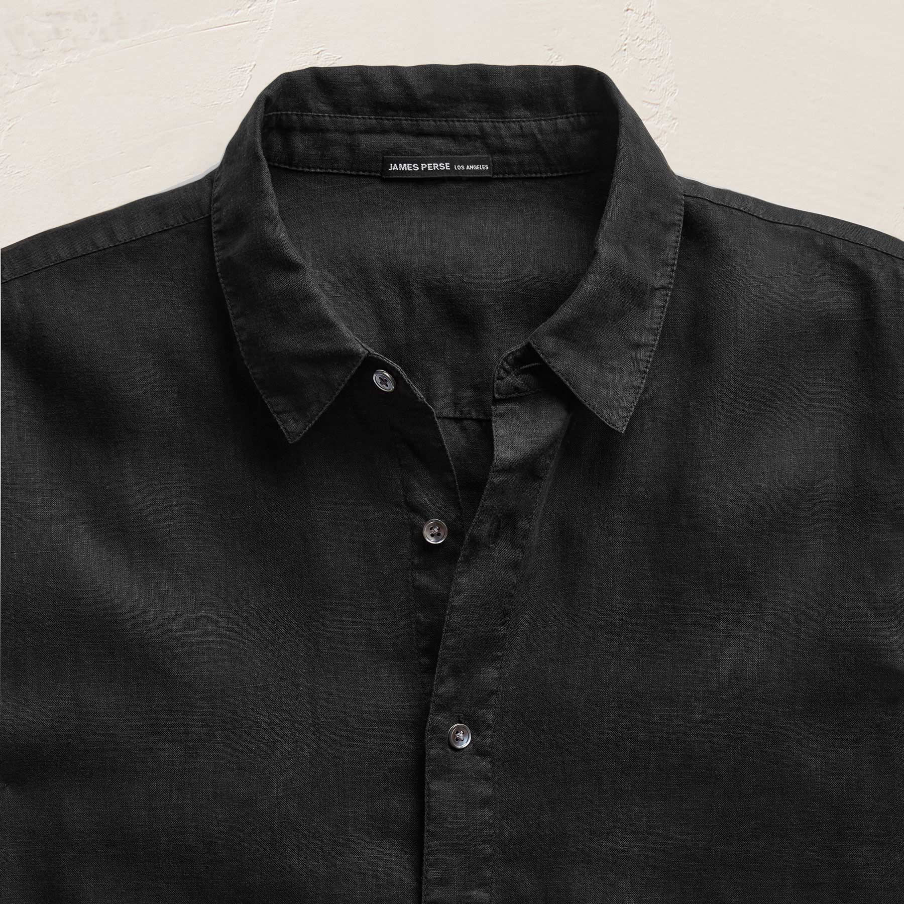Lightweight Linen Shirt - Black