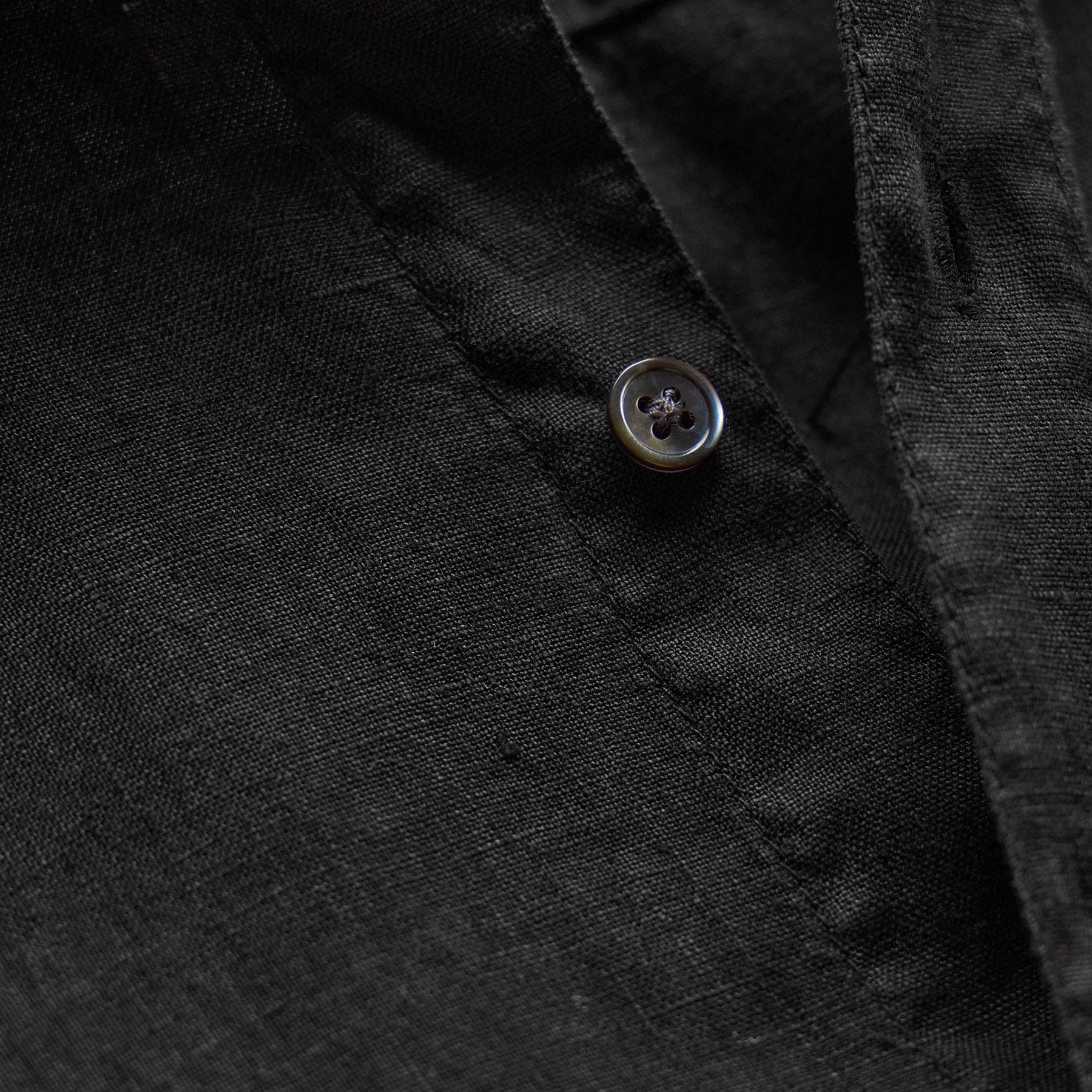 Lightweight Linen Shirt - Black