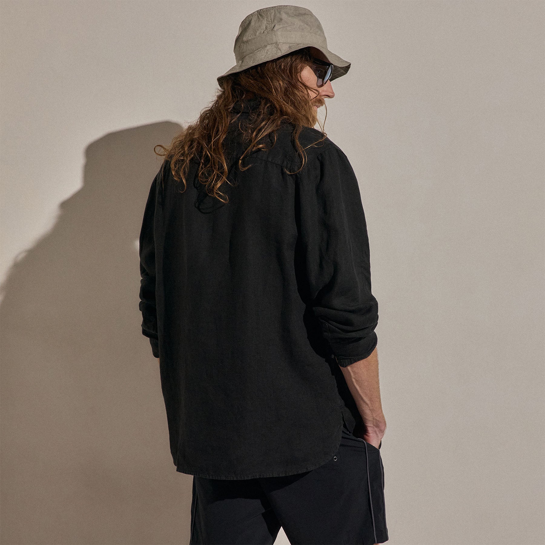 Lightweight Linen Shirt - Black