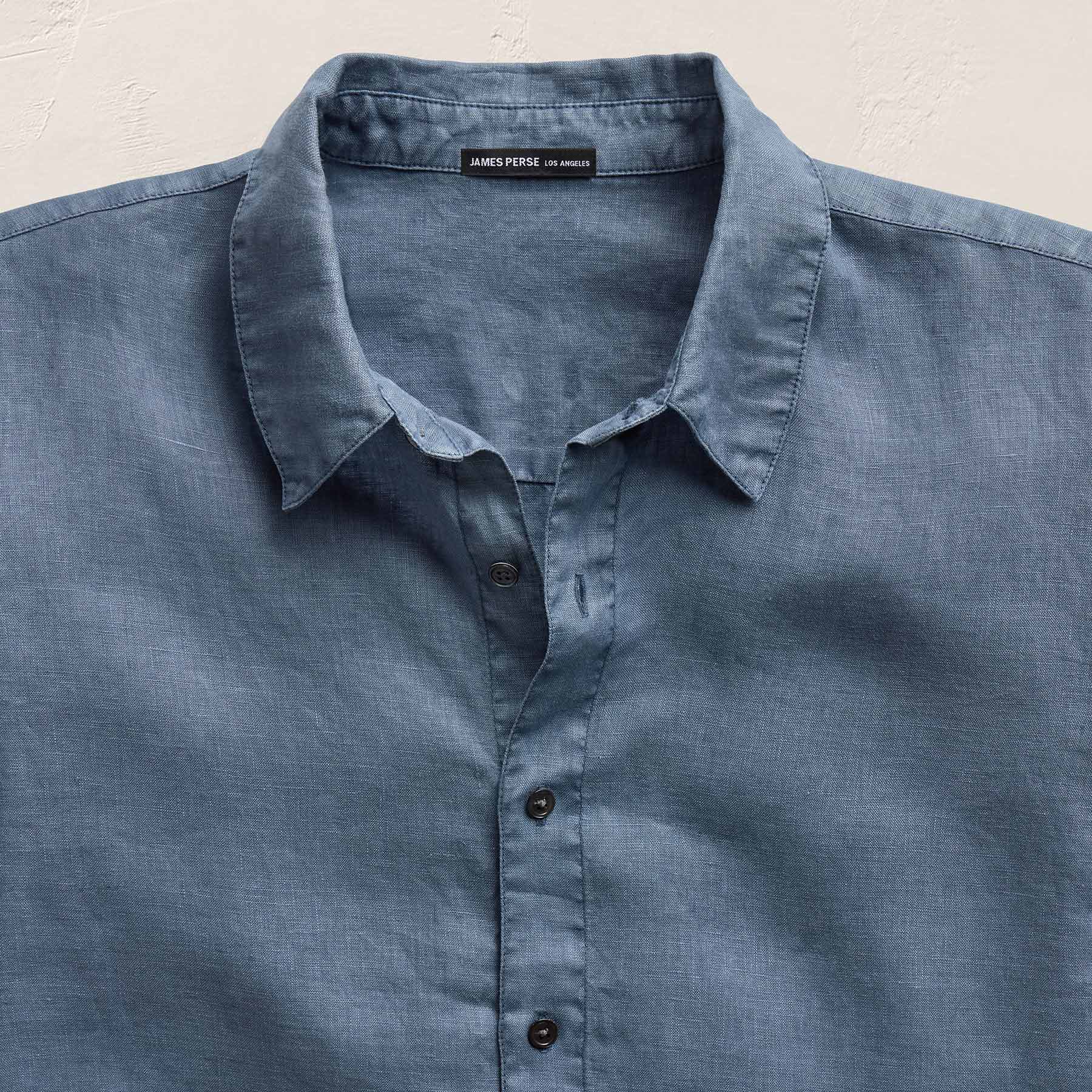 Lightweight Linen Shirt - Danube Pigment