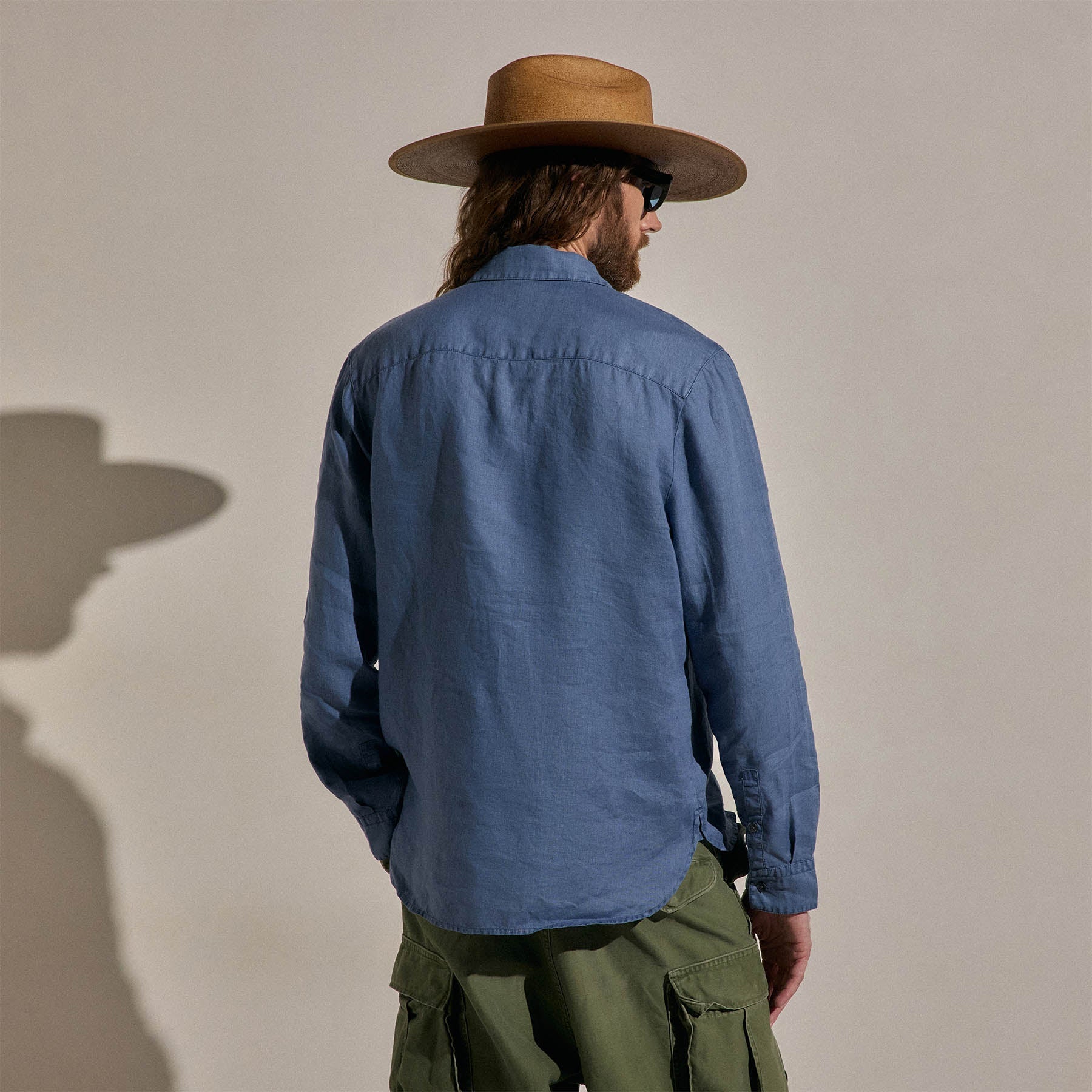 Lightweight Linen Shirt - Danube Pigment