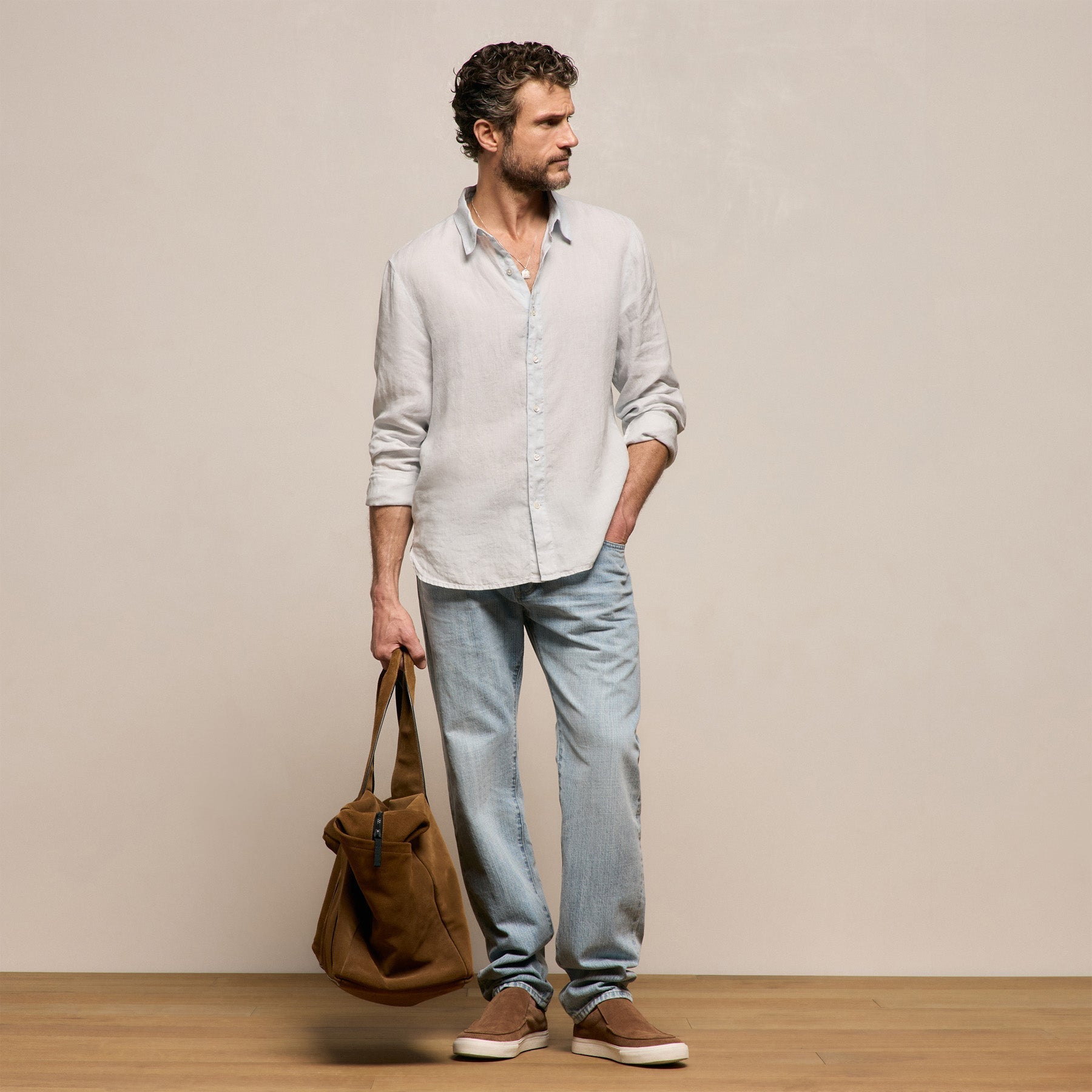 Lightweight Linen Shirt - Memory Pigment