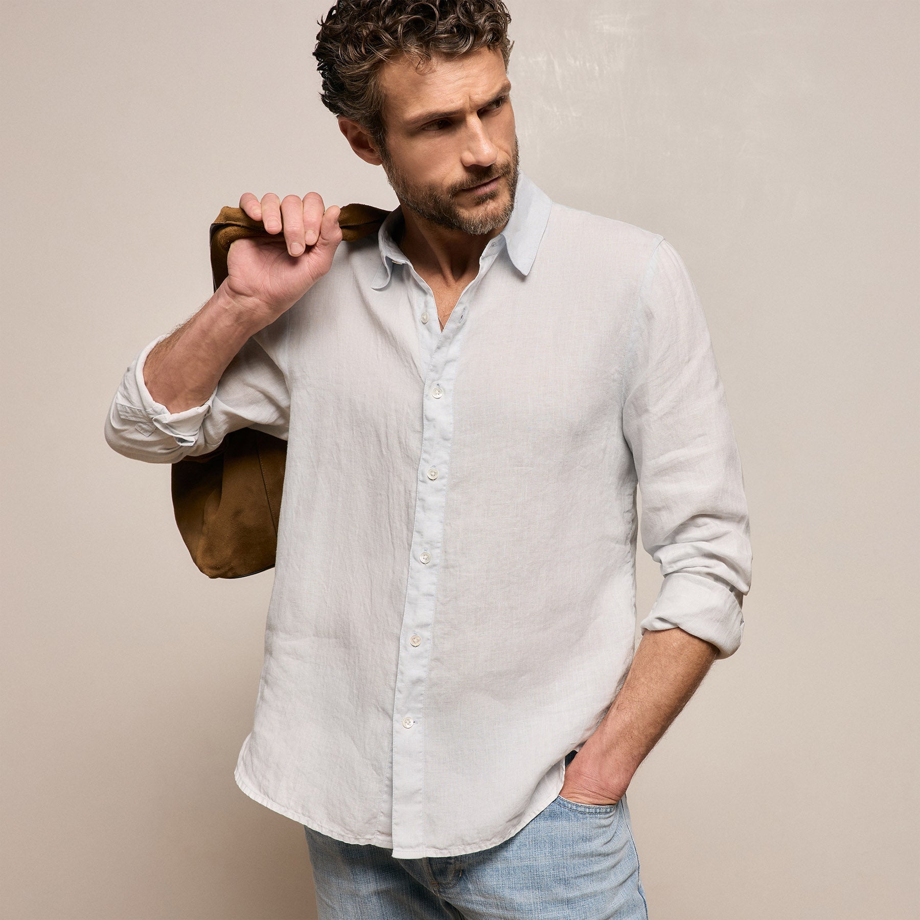 Lightweight Linen Shirt - Memory Pigment