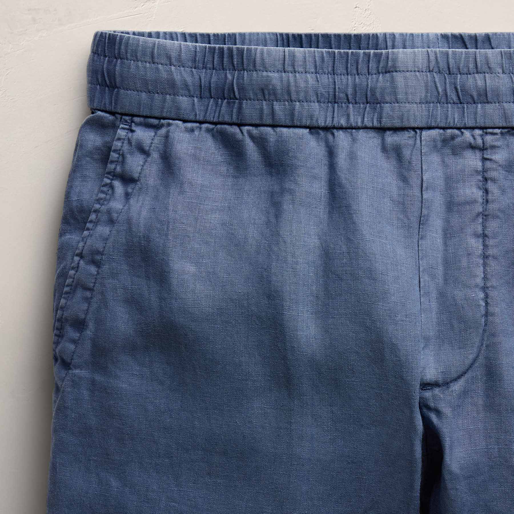 Lightweight Linen Pant - Danube Pigment