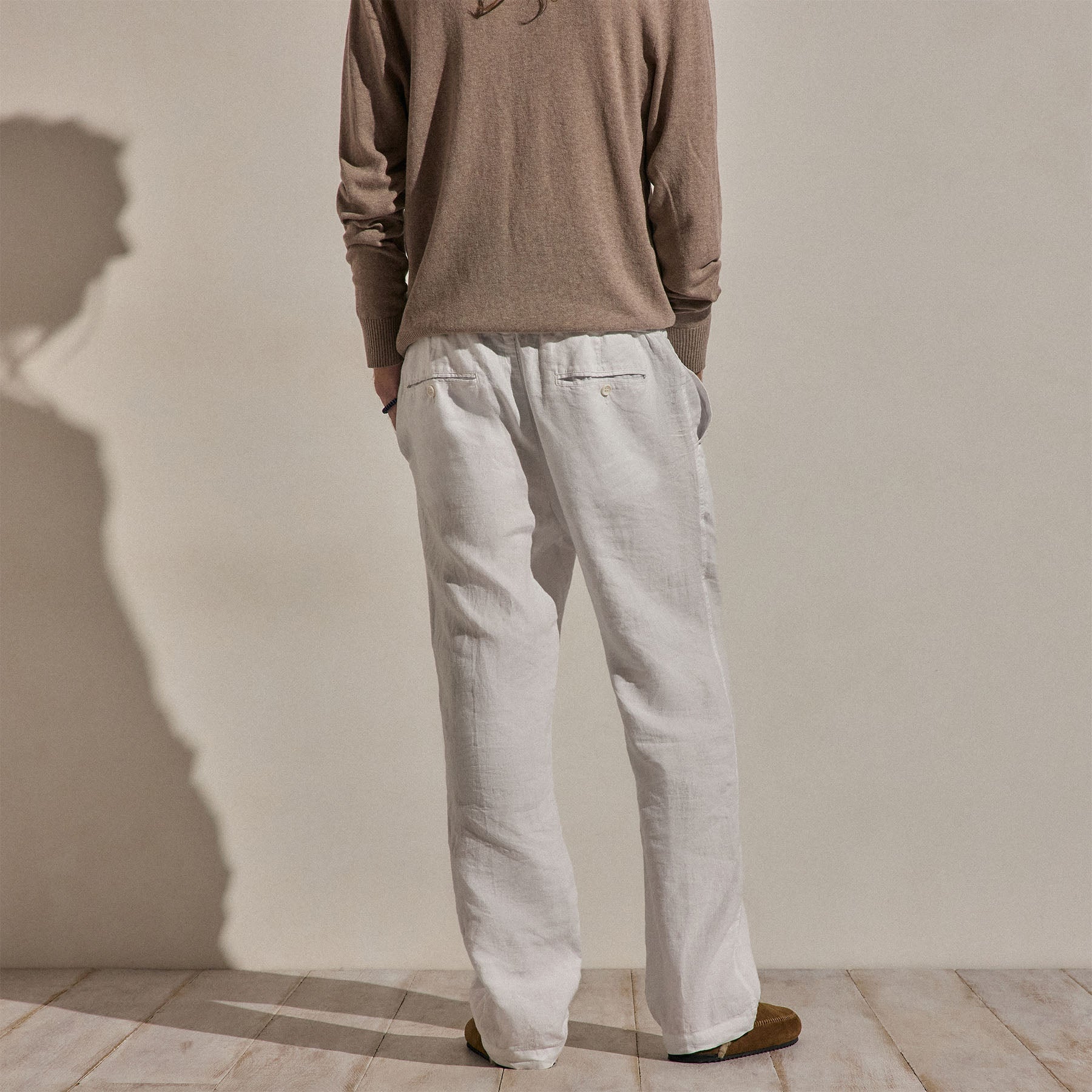 Lightweight Linen Pant - White