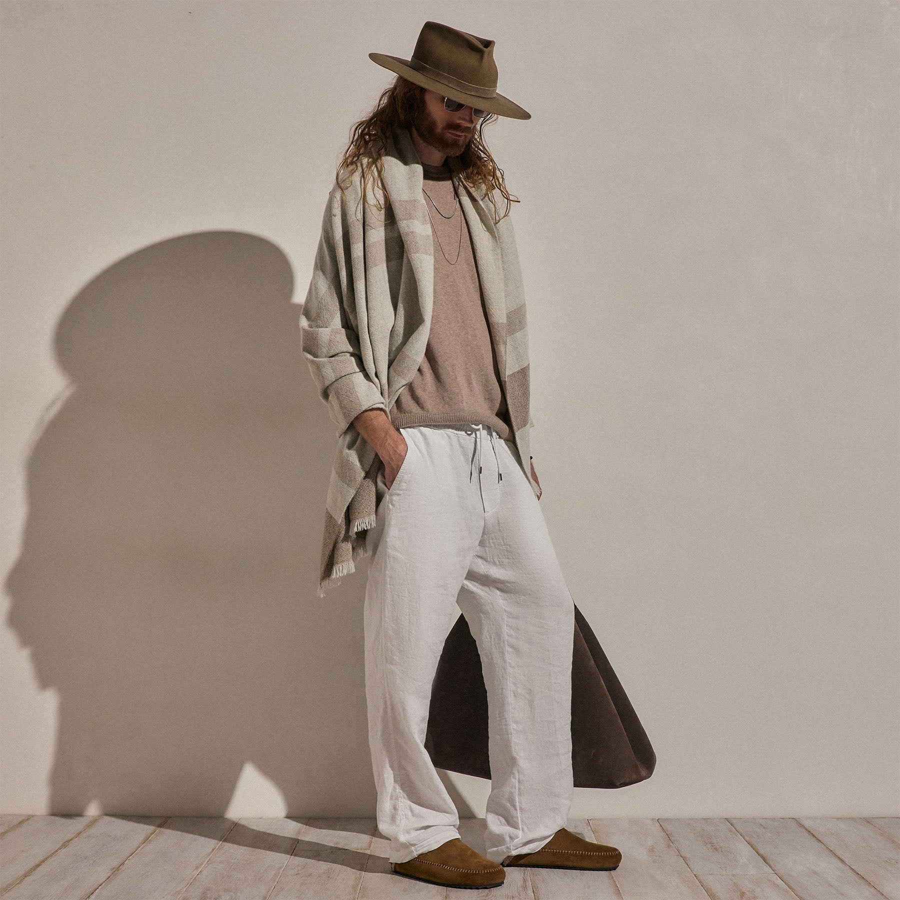 Lightweight Linen Pant - White