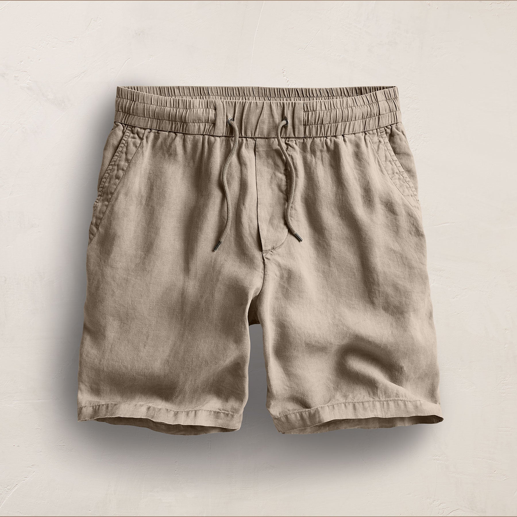 Relaxed Fit Linen Short - Overcast Pigment