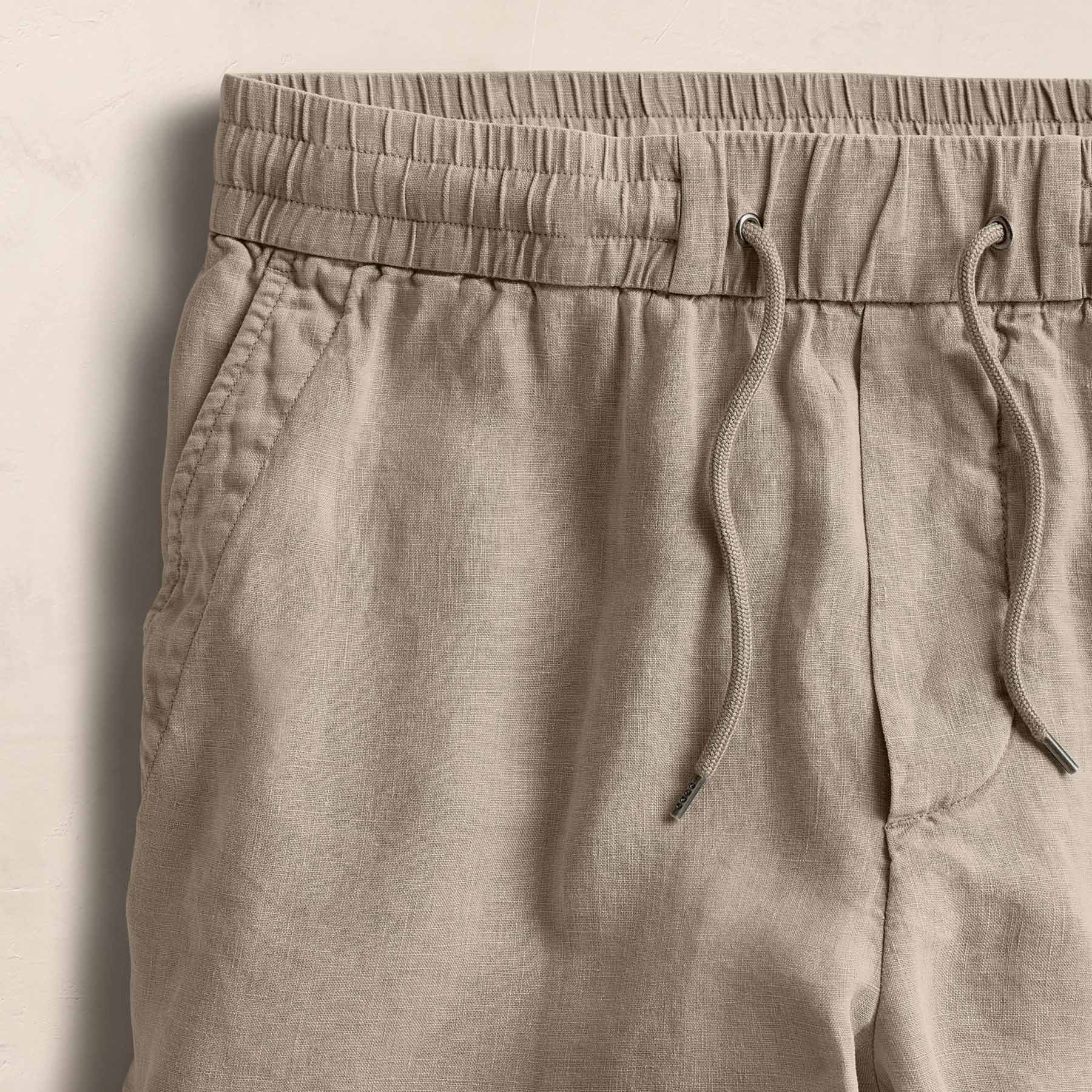 Relaxed Fit Linen Short - Overcast Pigment