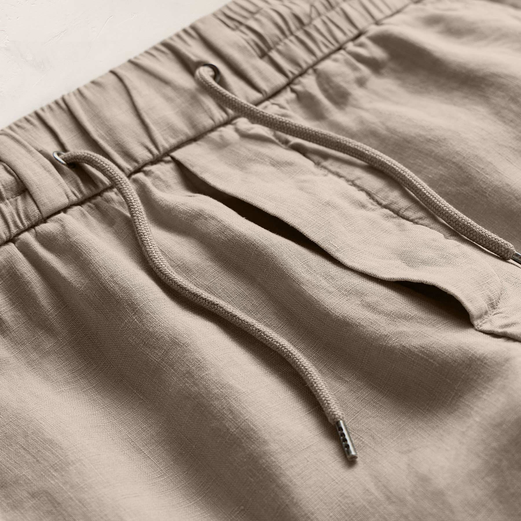 Relaxed Fit Linen Short - Overcast Pigment