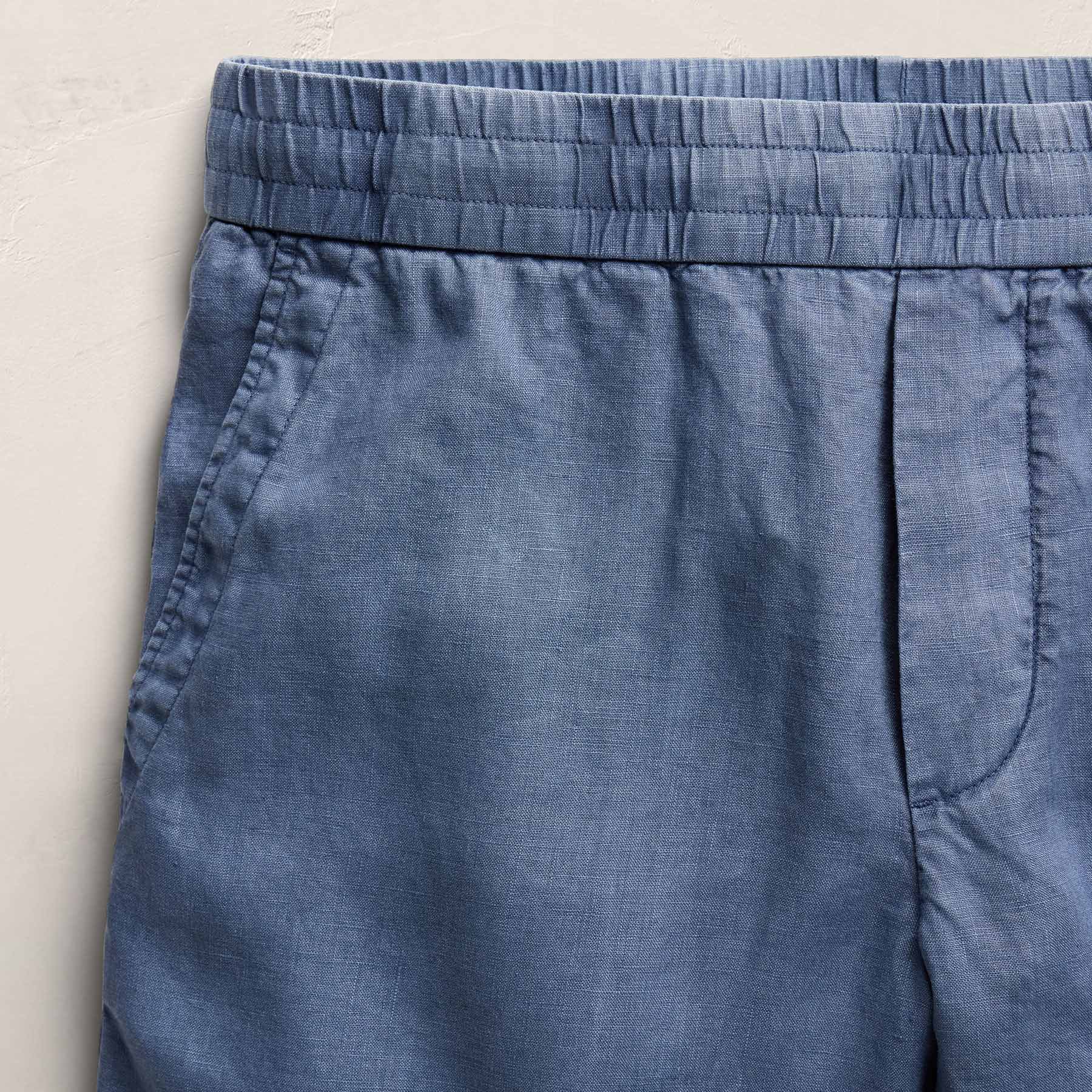 Lightweight Linen Relaxed Short - Danube Pigment