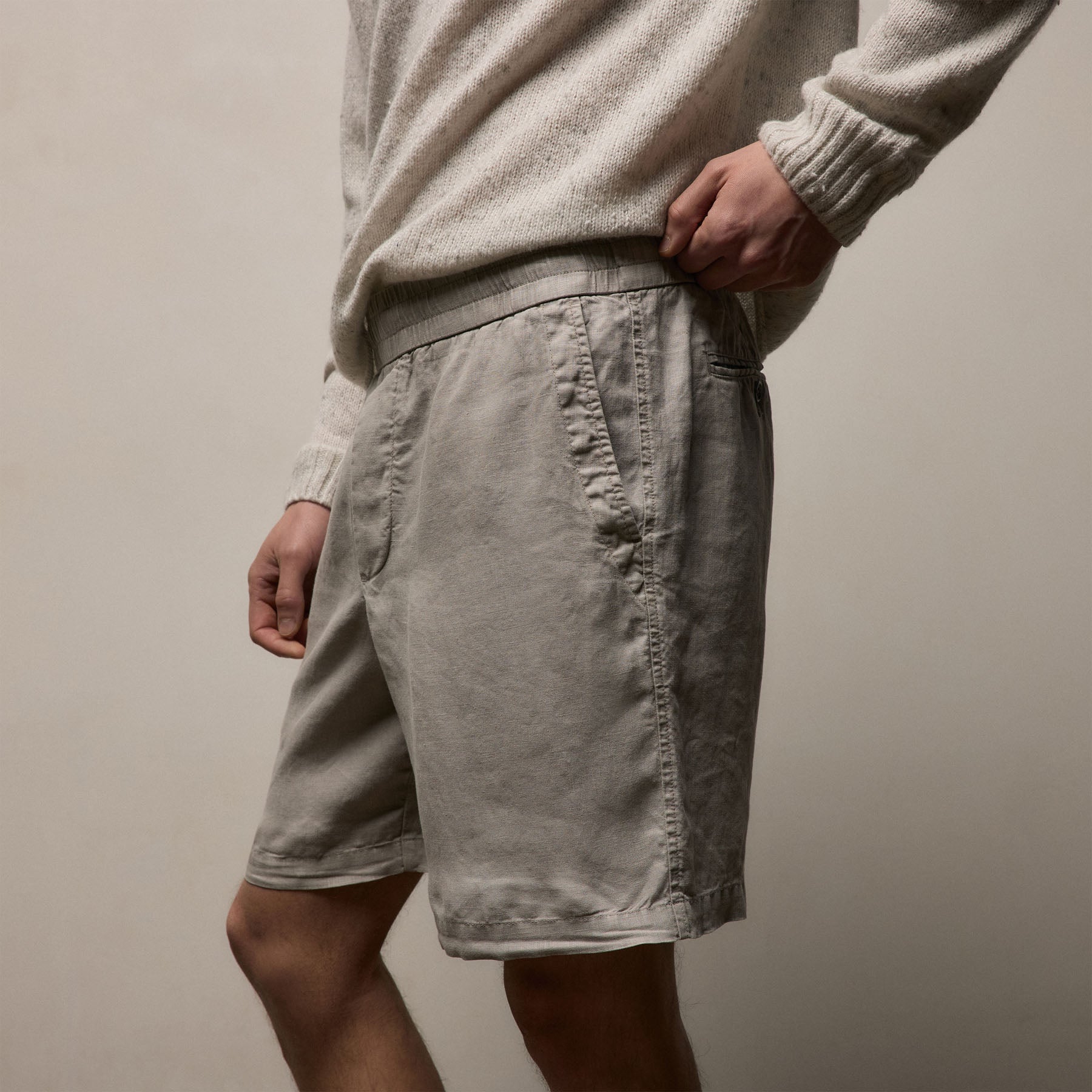 Lightweight Linen Relaxed Short - Fog Pigment
