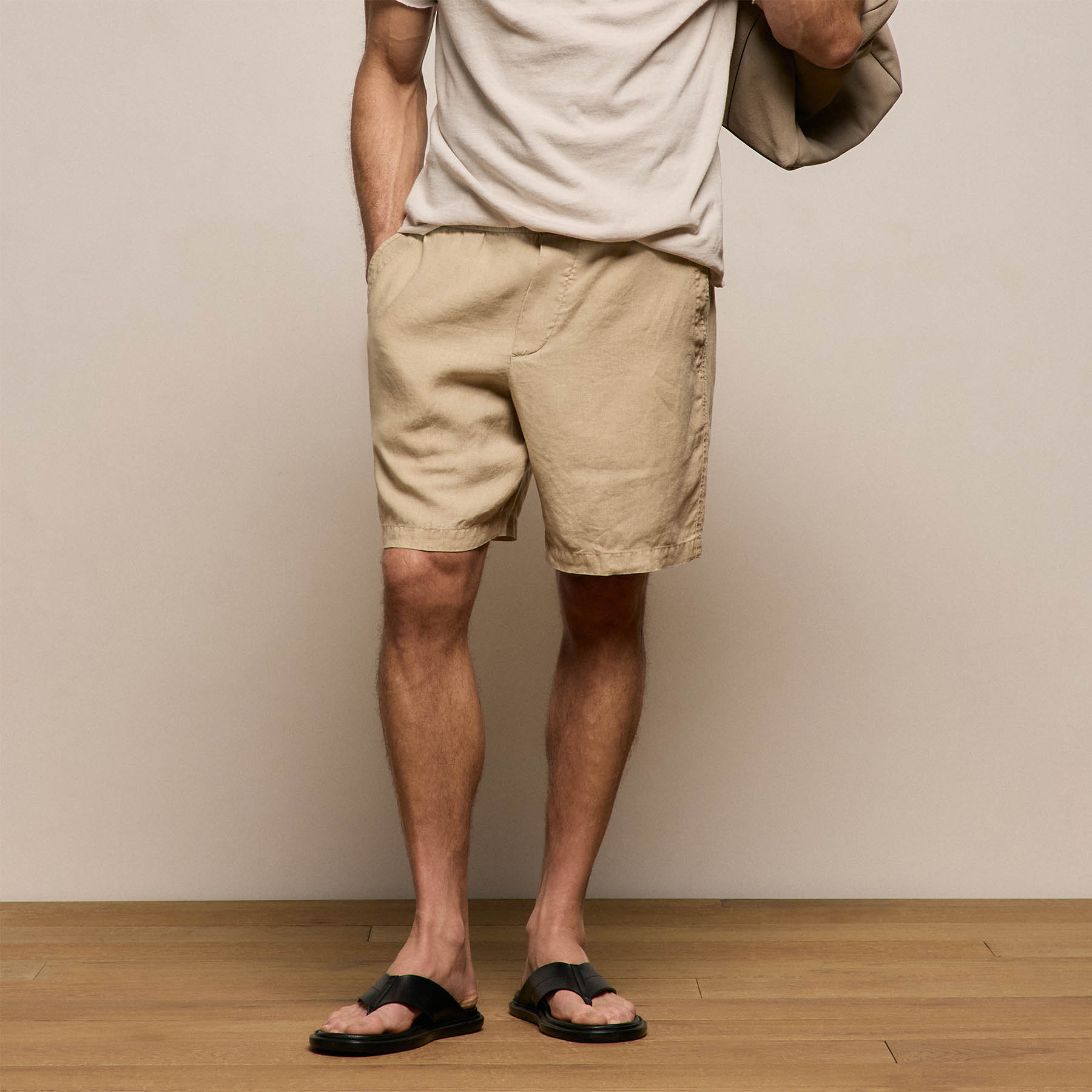Lightweight Linen Relaxed Short - Light Khaki Pigment