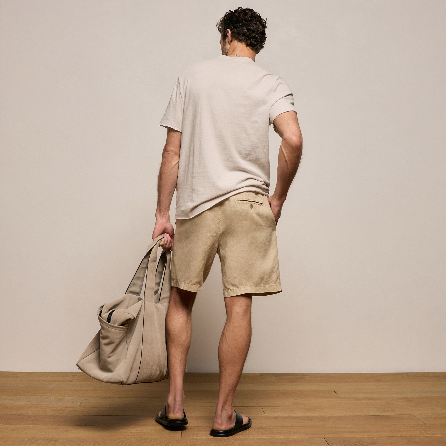 Lightweight Linen Relaxed Short - Light Khaki Pigment