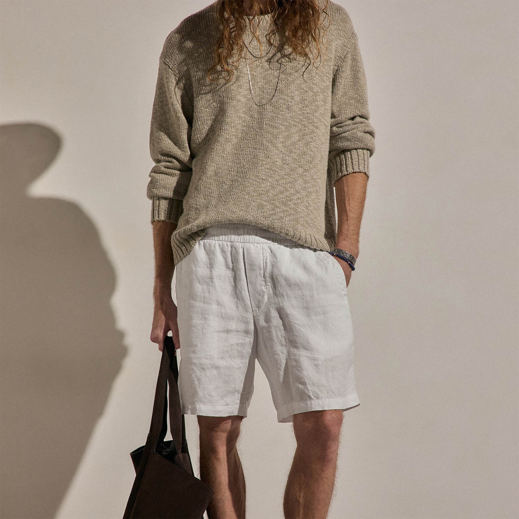 Lightweight Linen Relaxed Short - White
