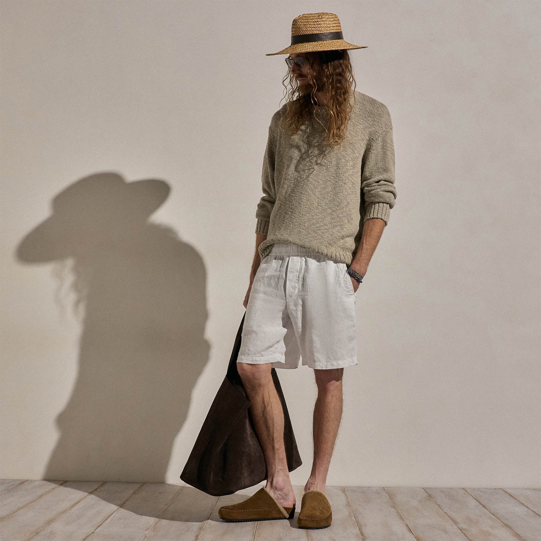 Lightweight Linen Relaxed Short - White