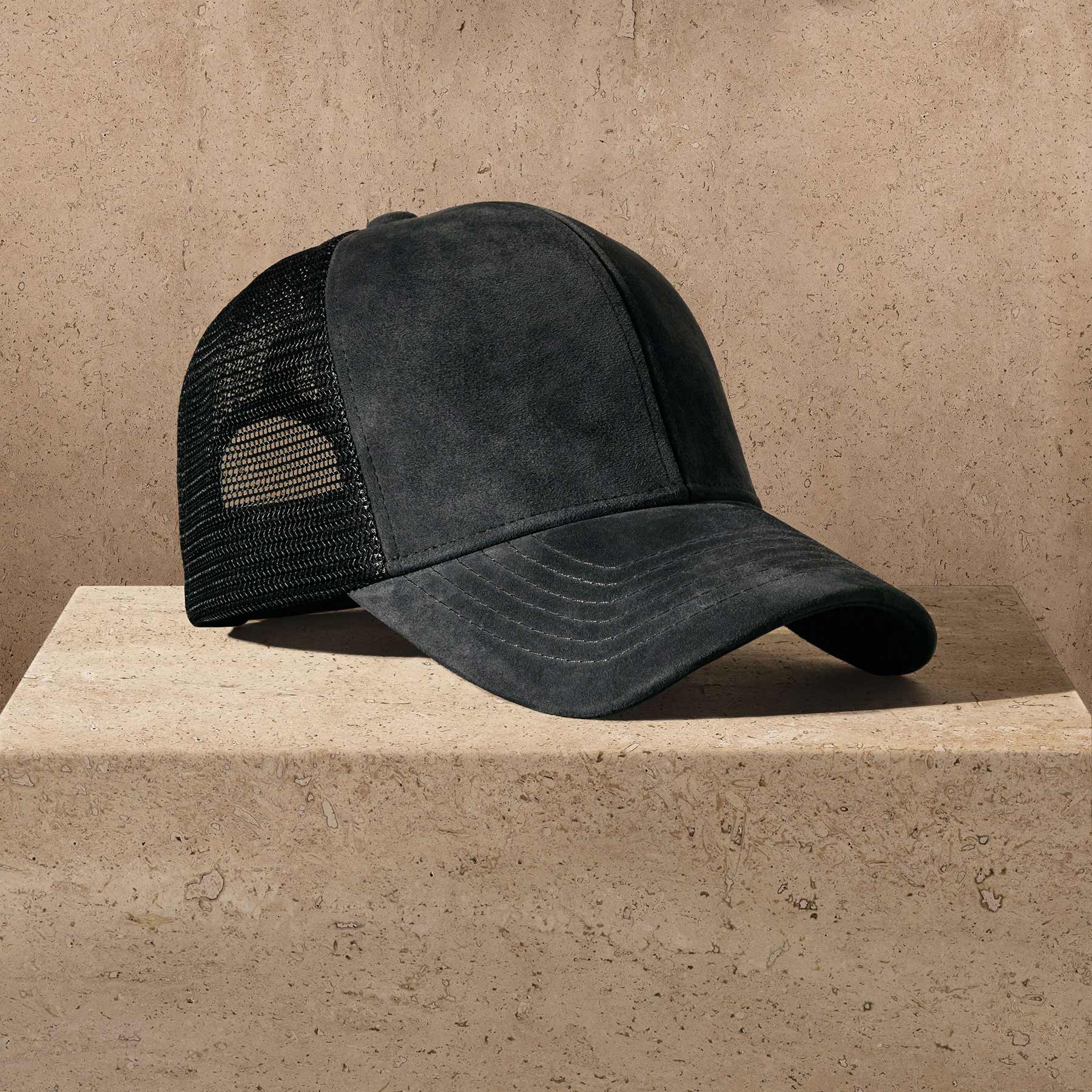 Suede Baseball Hat - Smokey Grey