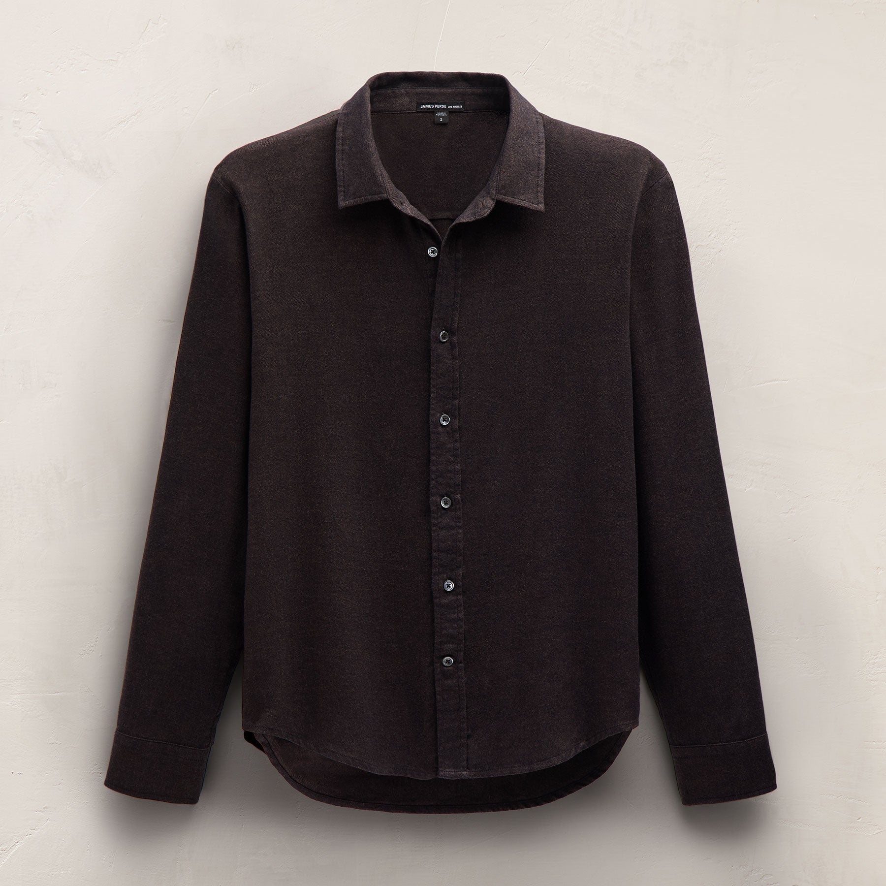 Refined Cotton Flannel Shirt - Cocoa