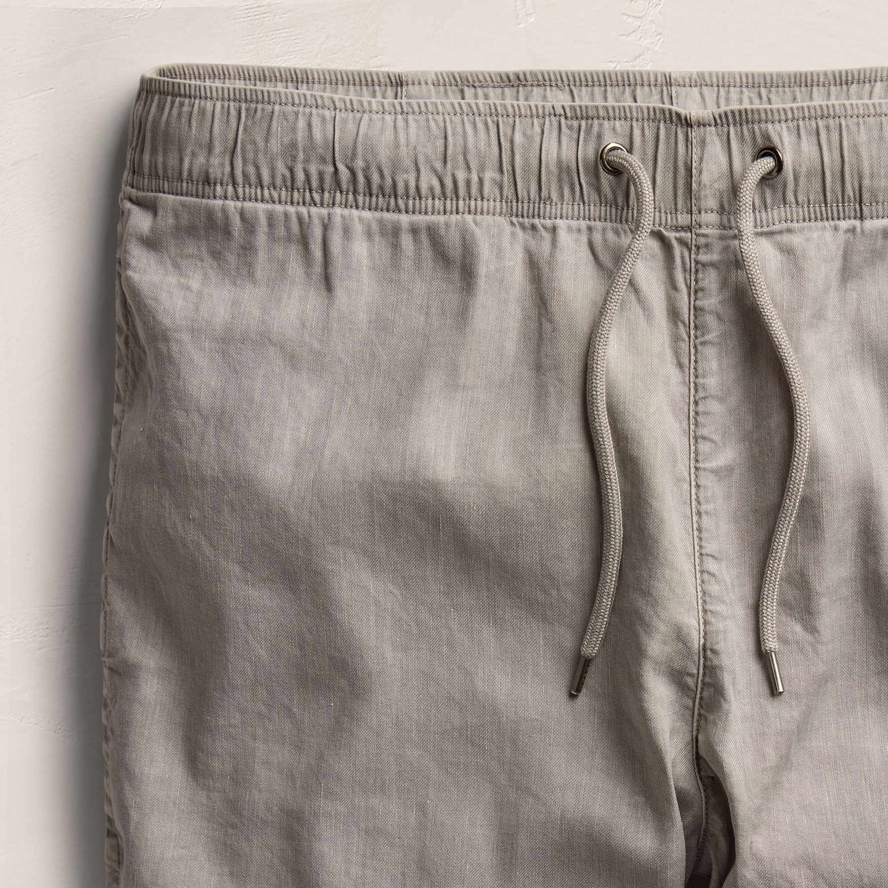Stretch Linen Jogger - Fog Pigment