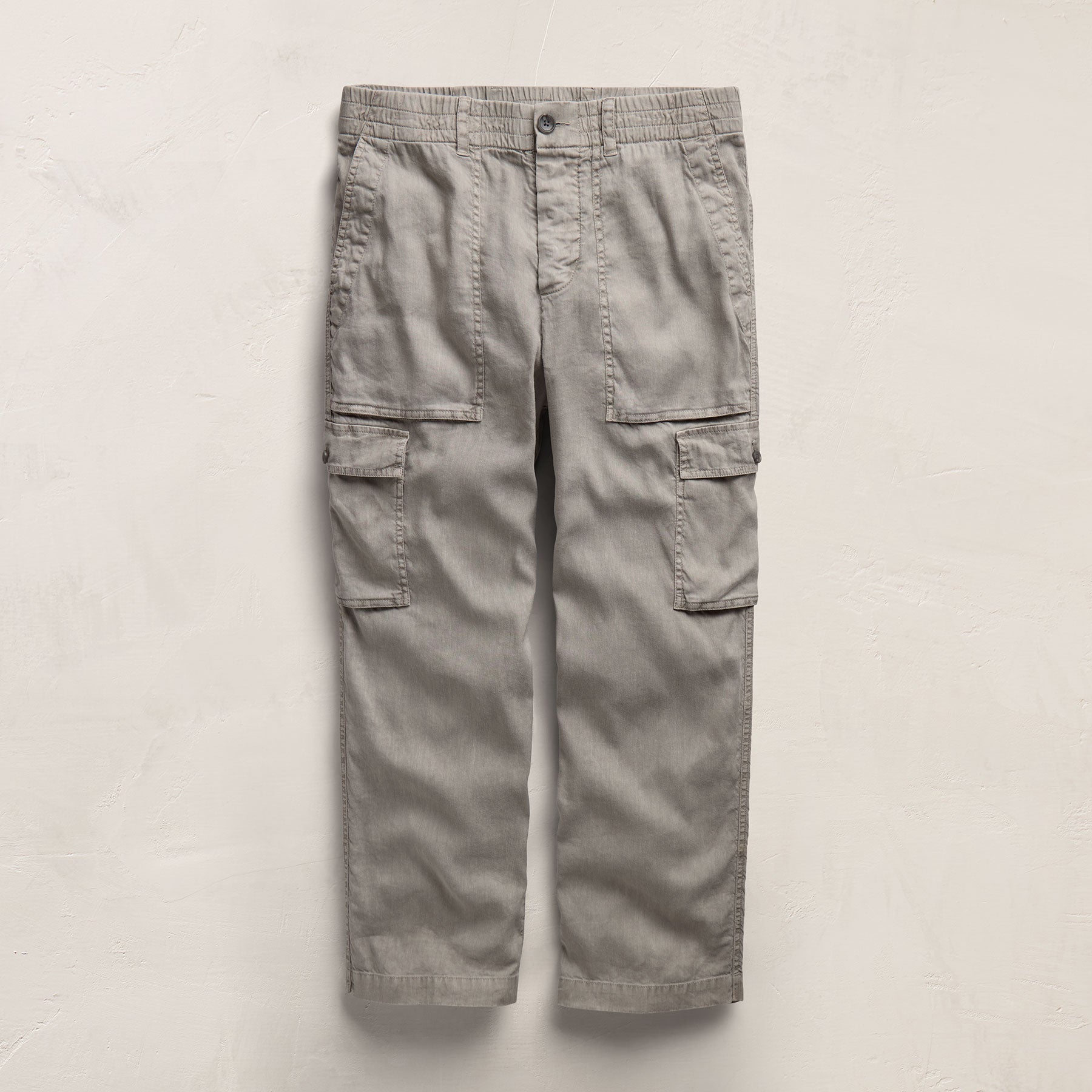 Stretch Linen Cargo Pant - Fog Pigment