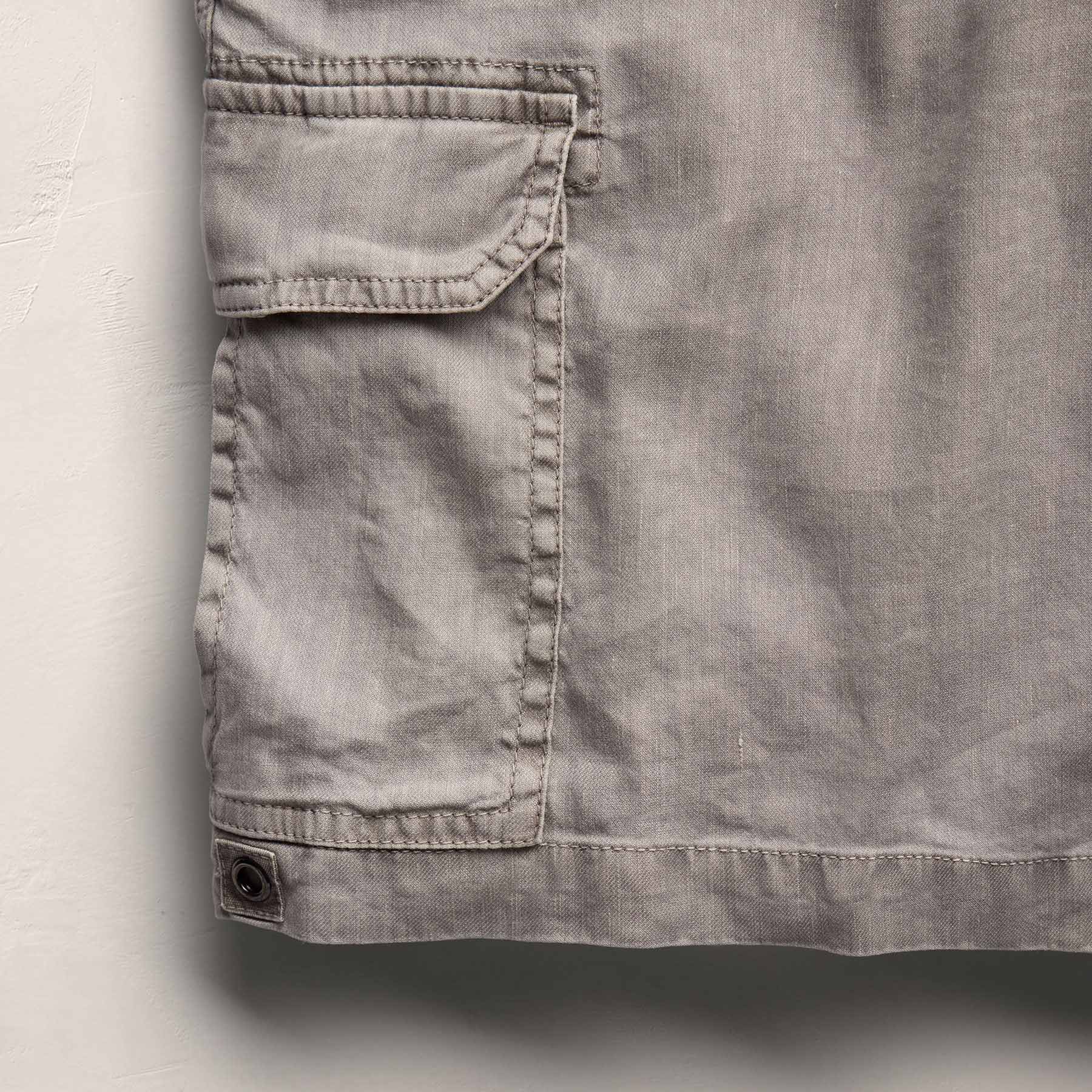 Parachute Linen Cotton Cargo Short - Fog Pigment