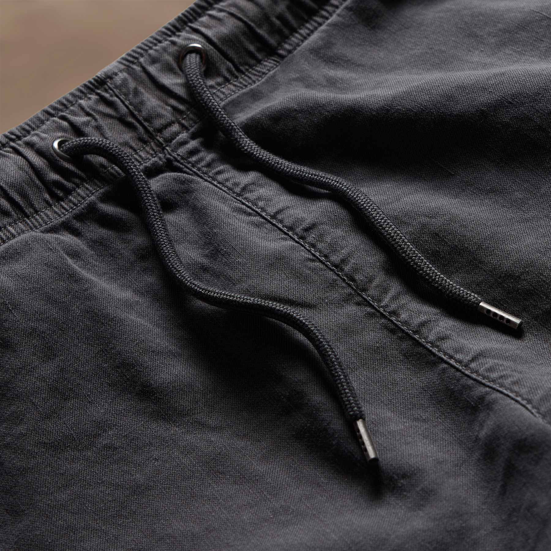 Linen Blend Jogger Short - Magma Pigment