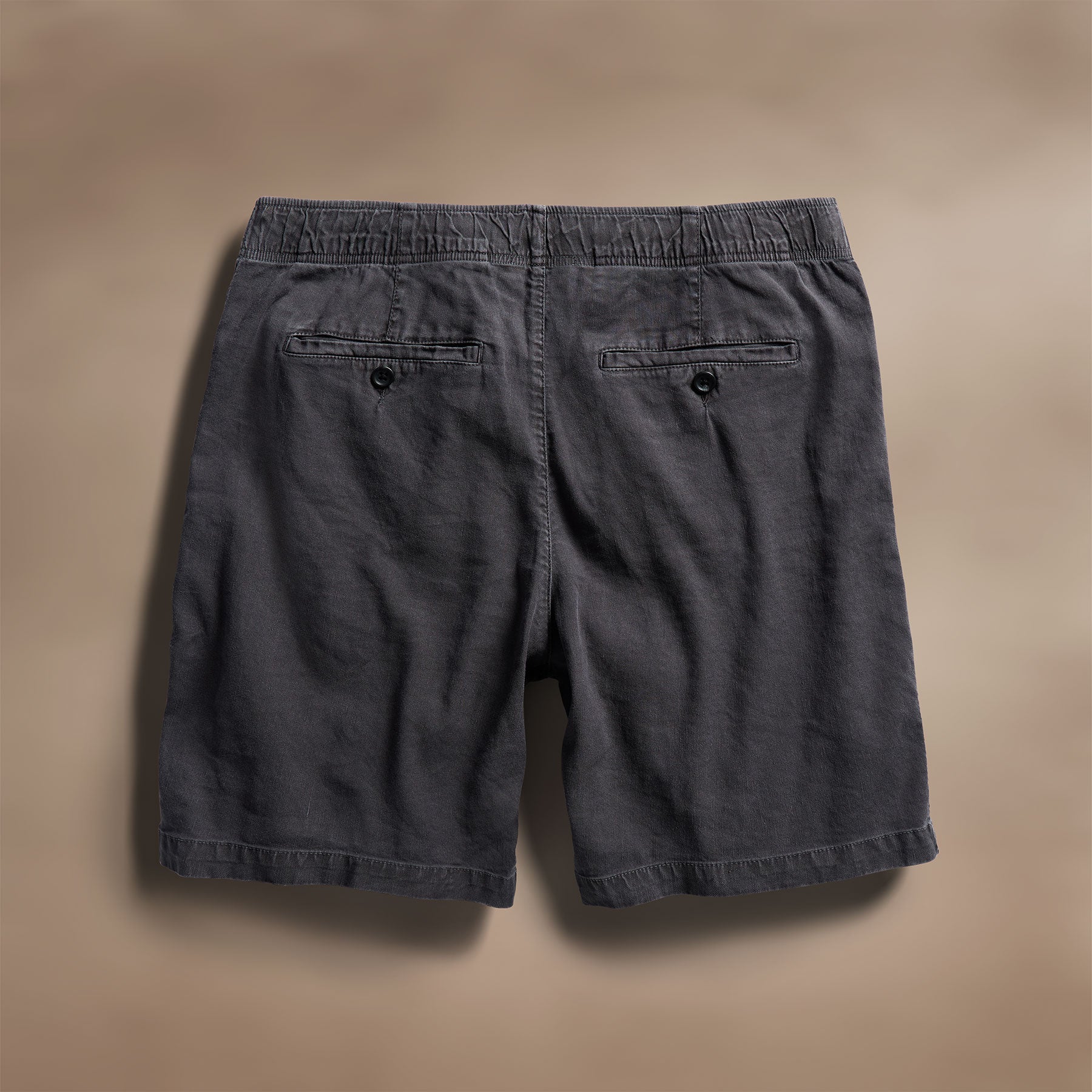 Linen Blend Jogger Short - Magma Pigment