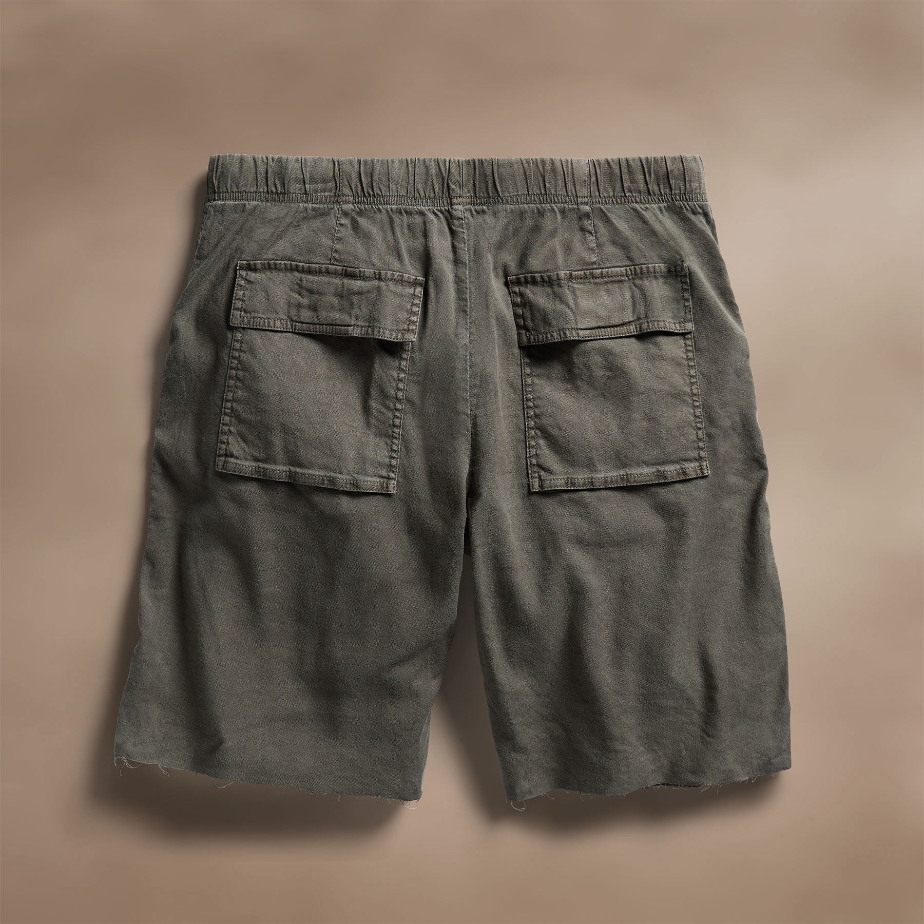 Linen Blend Utility Short - Granite Pigment