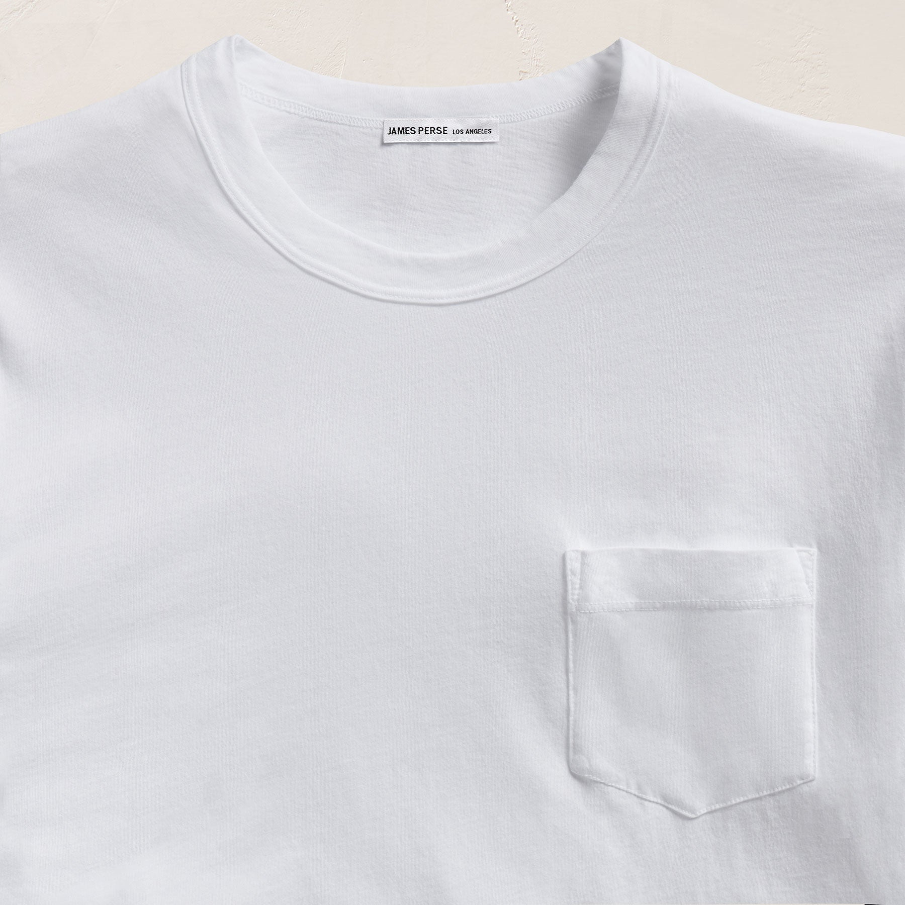 Lightweight Jersey Pocket Tee - White