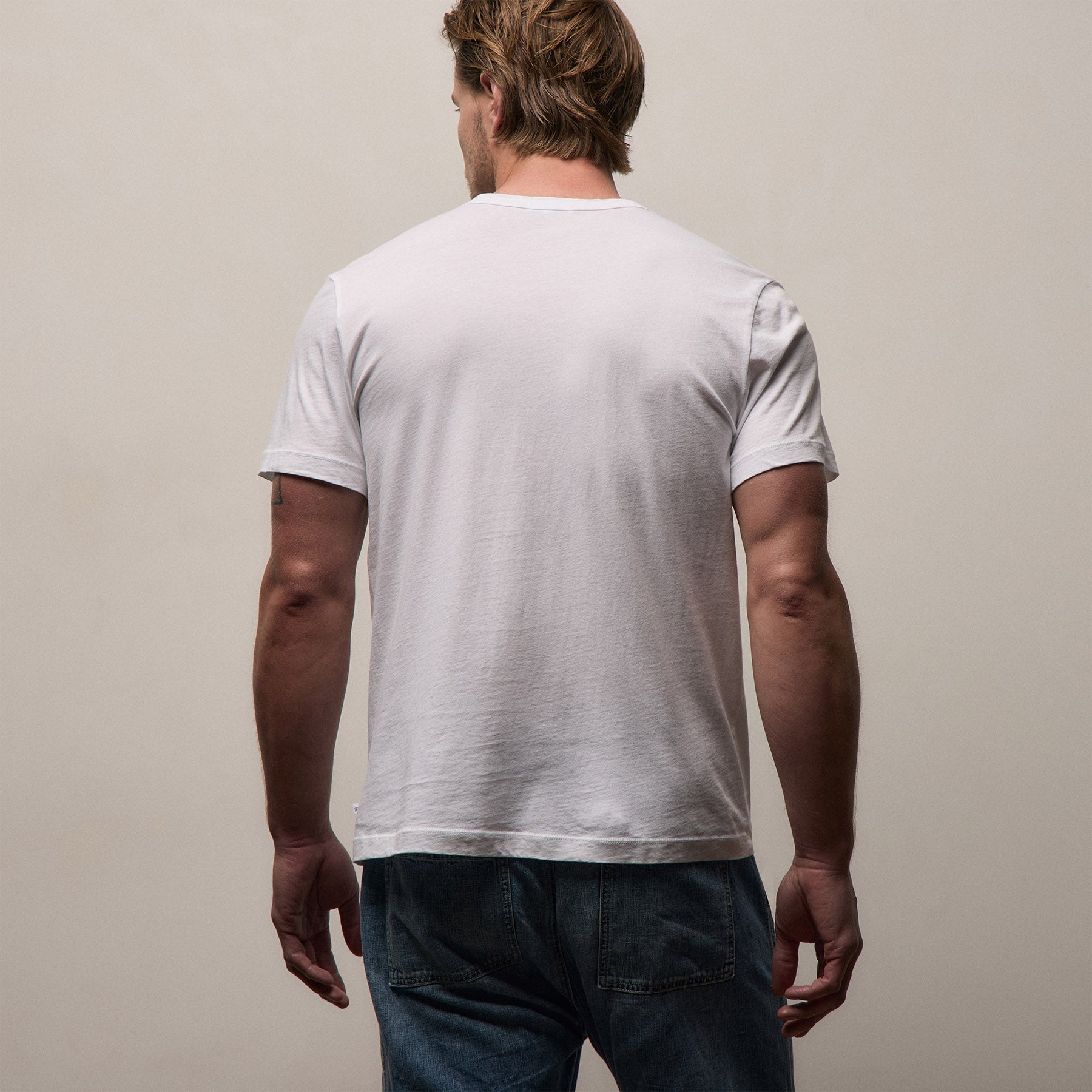 Lightweight Jersey Pocket Tee - White