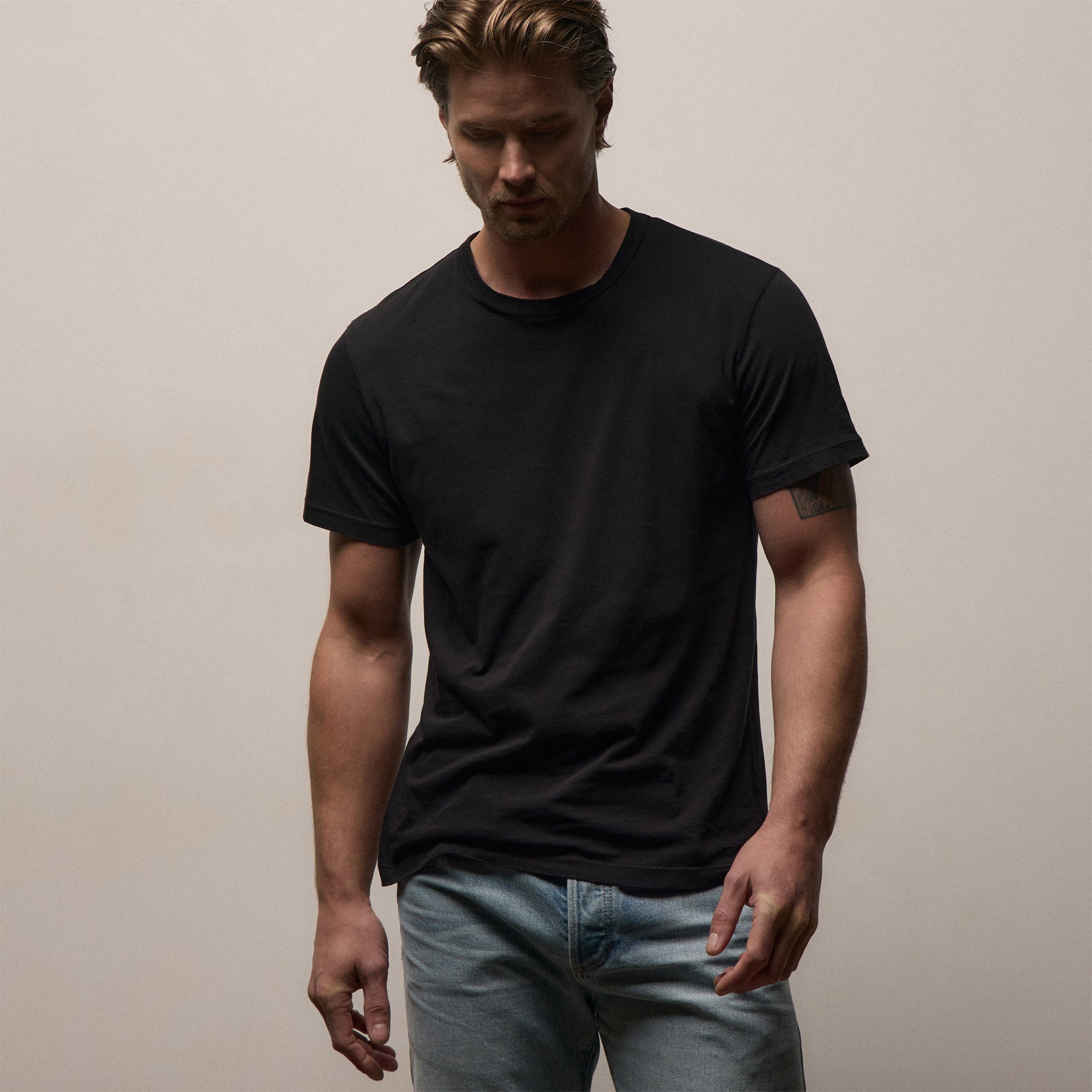 3 Pack Short Sleeve Crew Neck Tee - Black