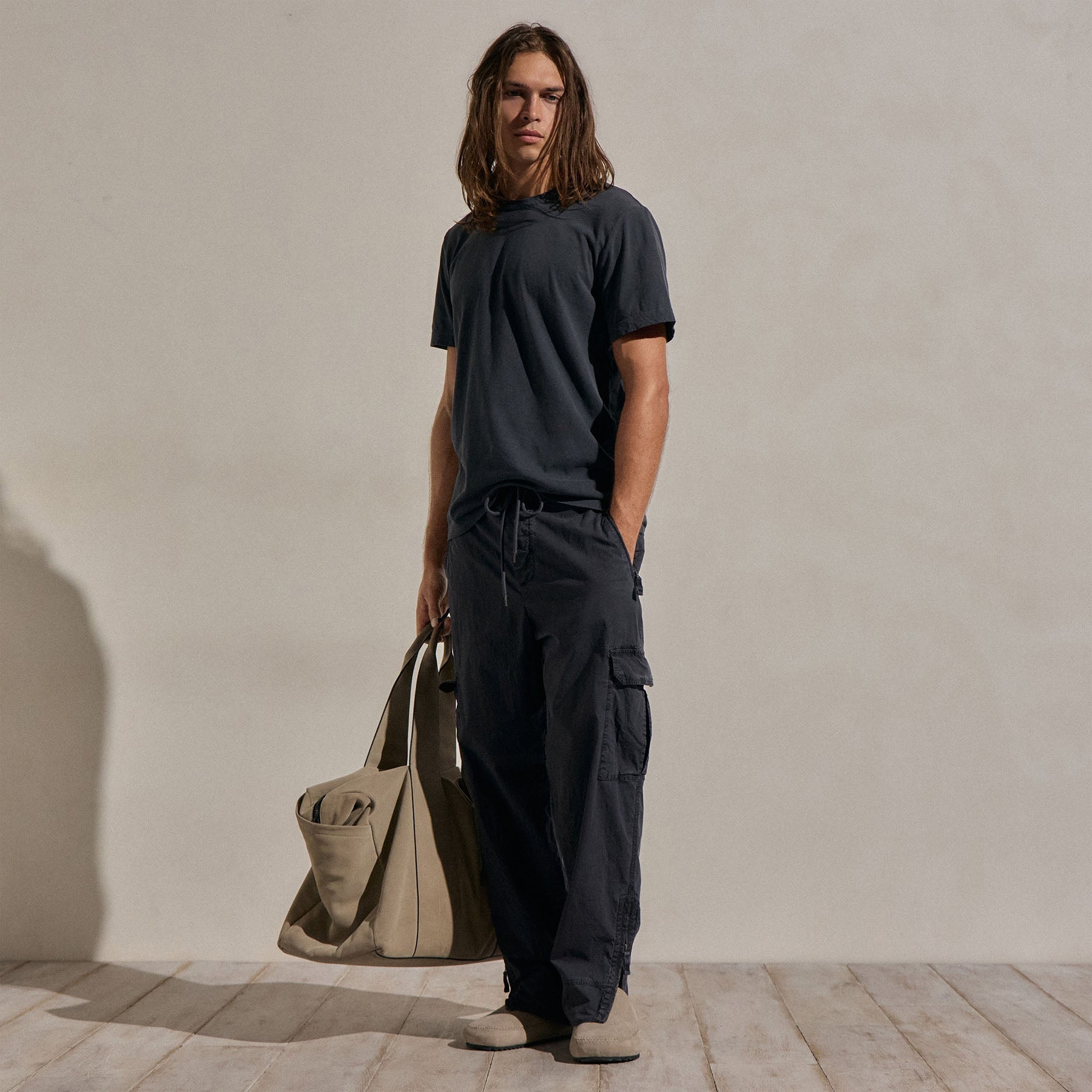 Short Sleeve Crew Neck - Blue Noir Pigment