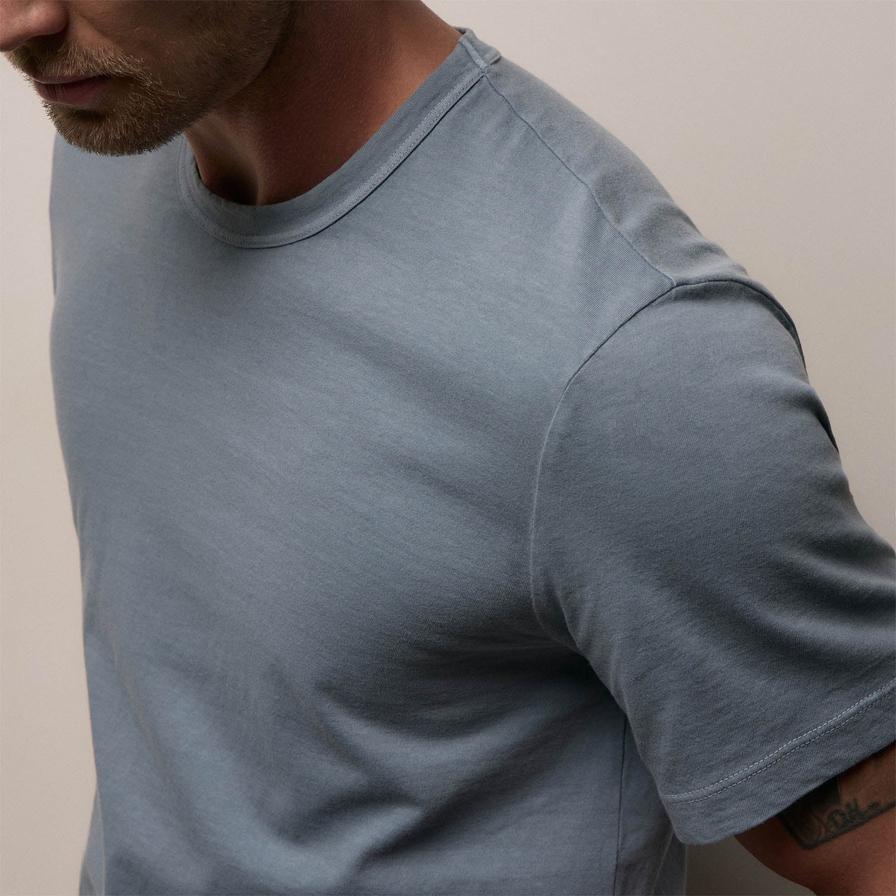 Short Sleeve Crew Neck - Bluestone Pigment