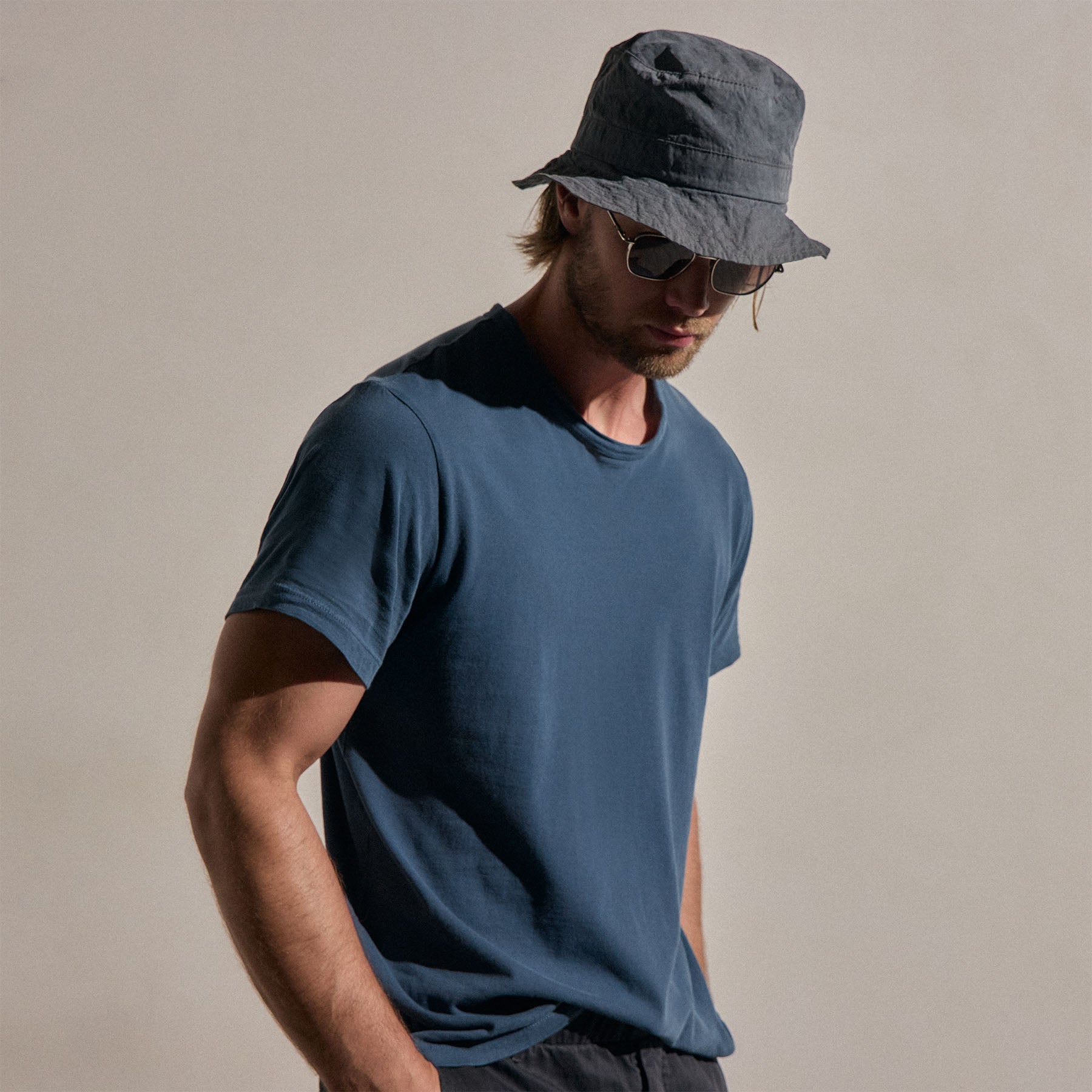 Short Sleeve Crew Neck - Lake Pigment