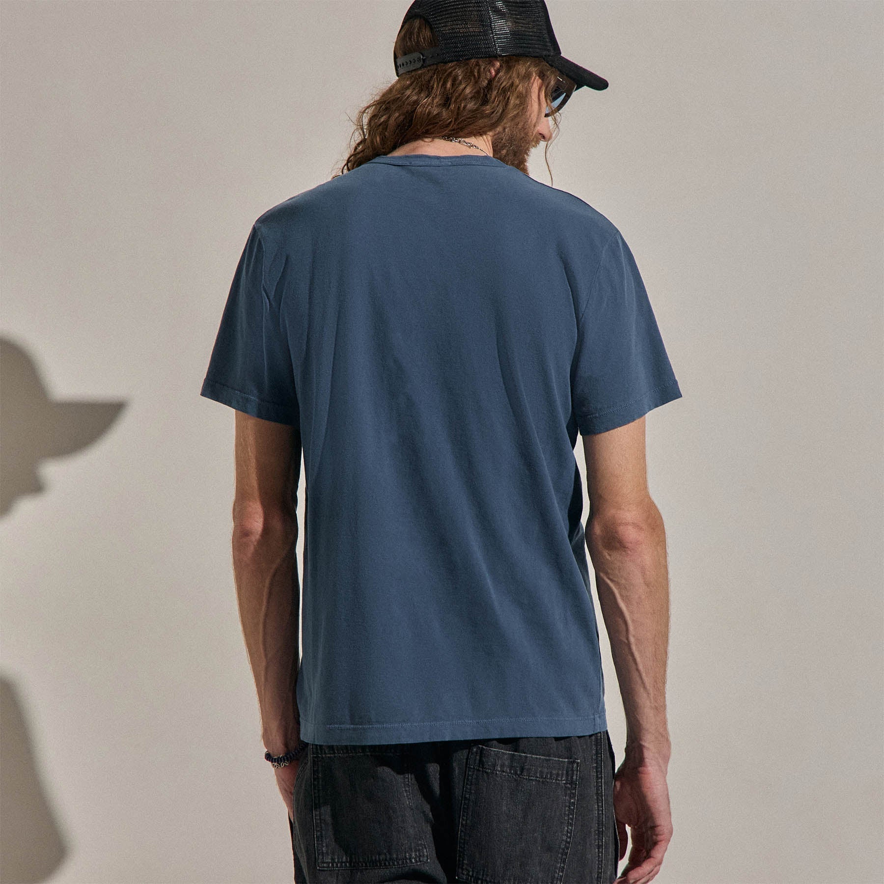 Short Sleeve Crew Neck - Lake Pigment