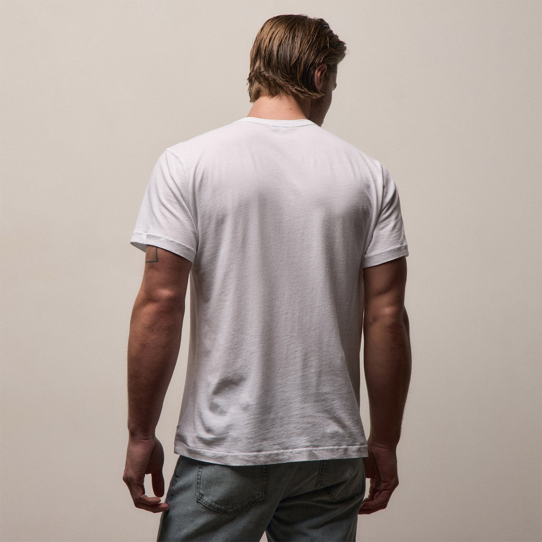 Short Sleeve Crew Neck - White