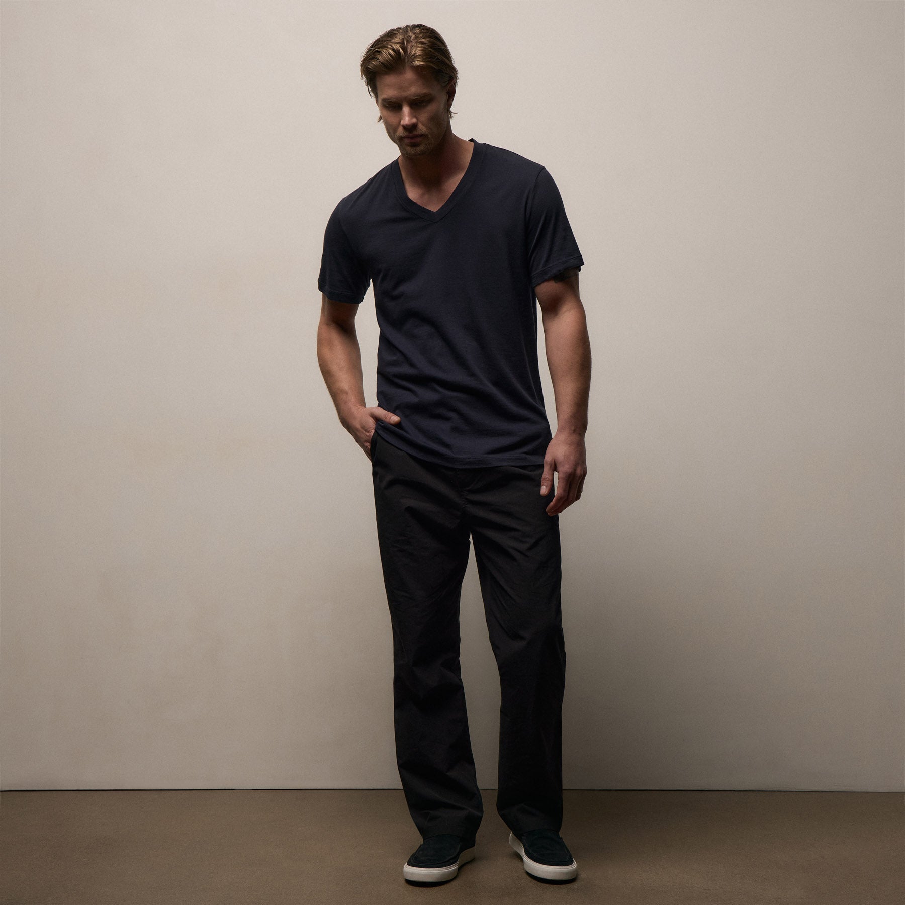 Short Sleeve V Neck - Deep