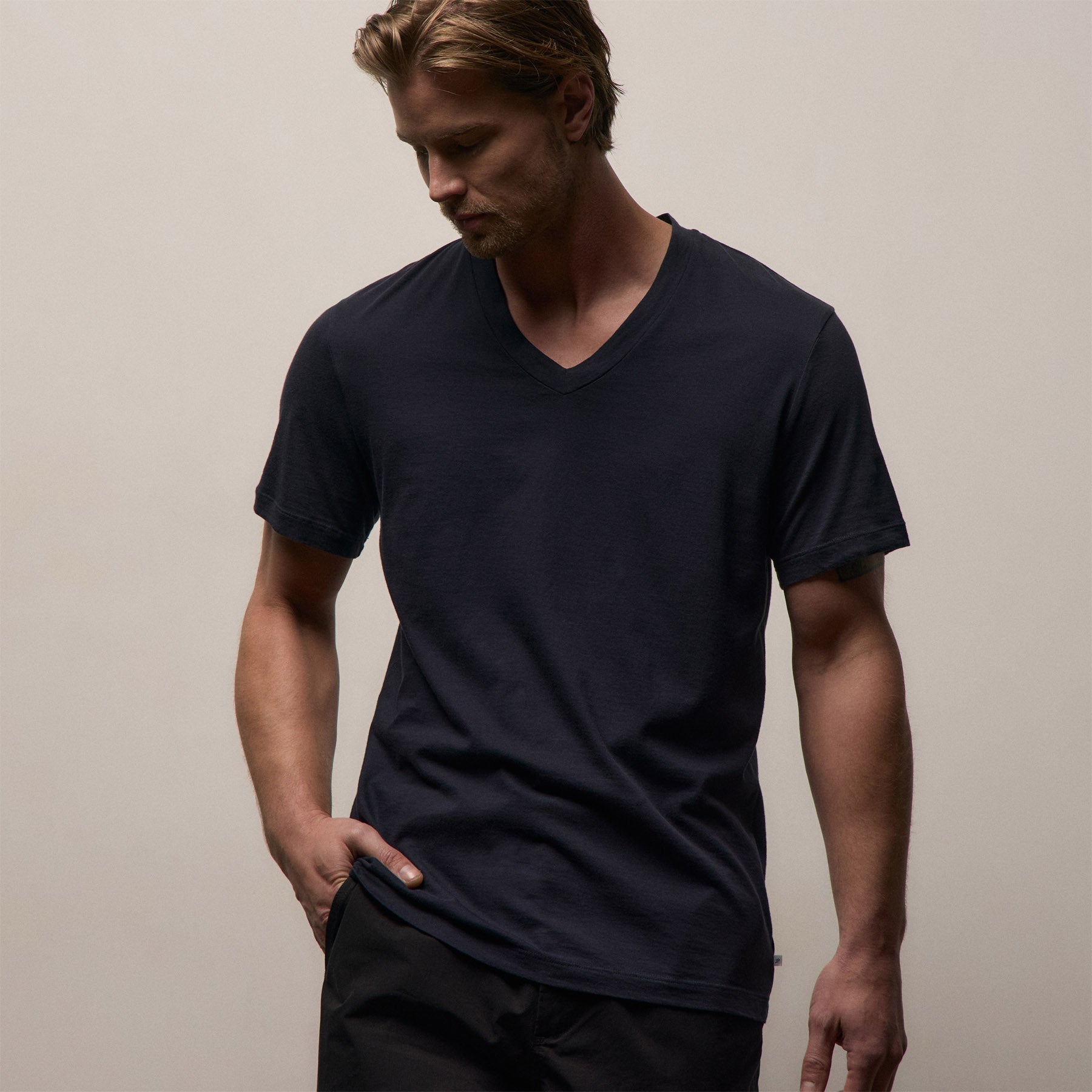 Short Sleeve V Neck - Deep