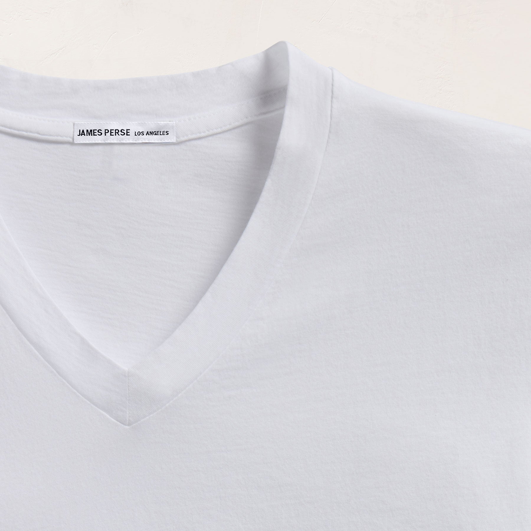 Short Sleeve V Neck - White